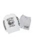 All Seeing Eyes White/Grey Long Sleeve T-Shirt Short Set sold by Rockstar Original