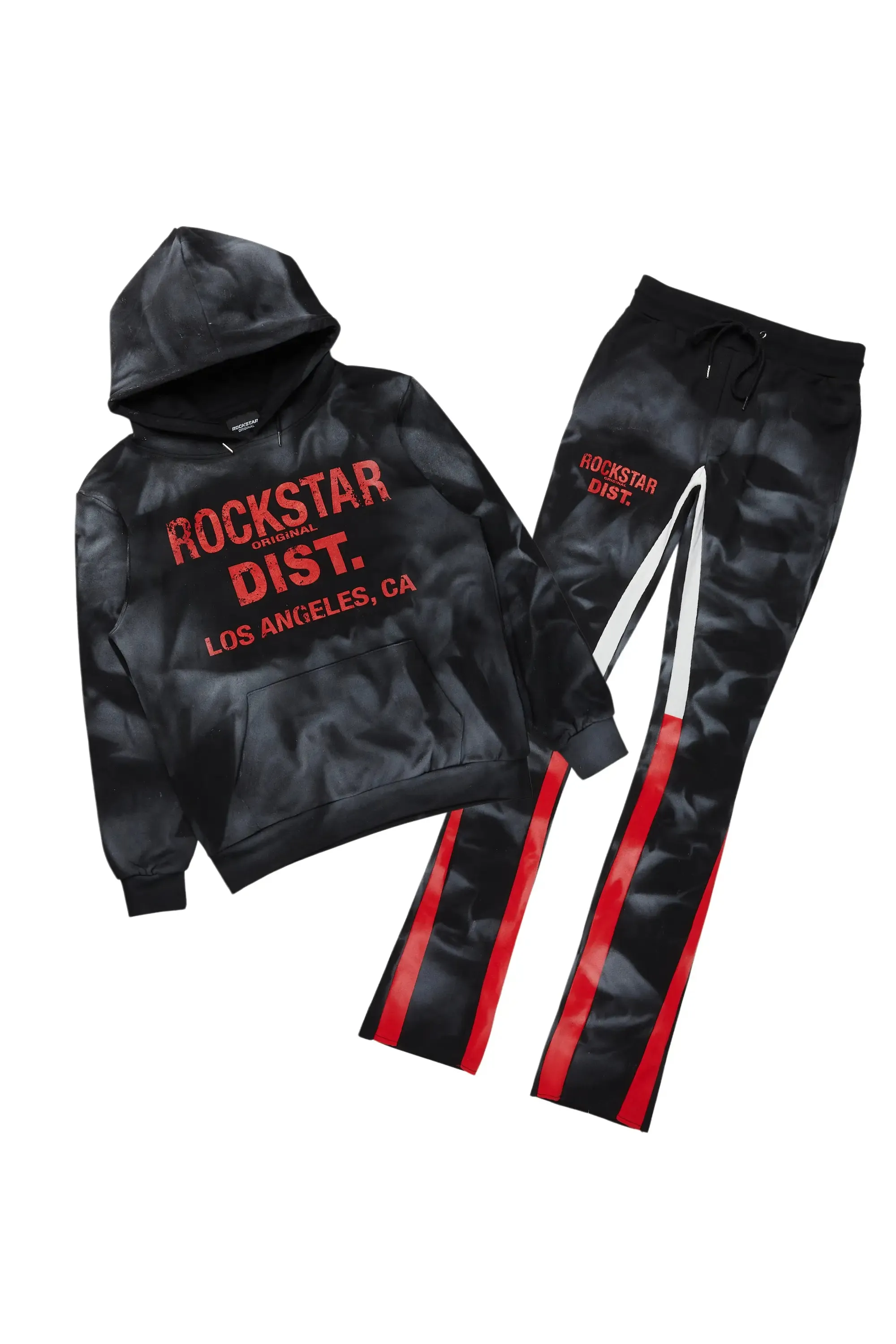 Nelly Black/Red Hoodie/Baggy Track Pant Set sold by Rockstar Original