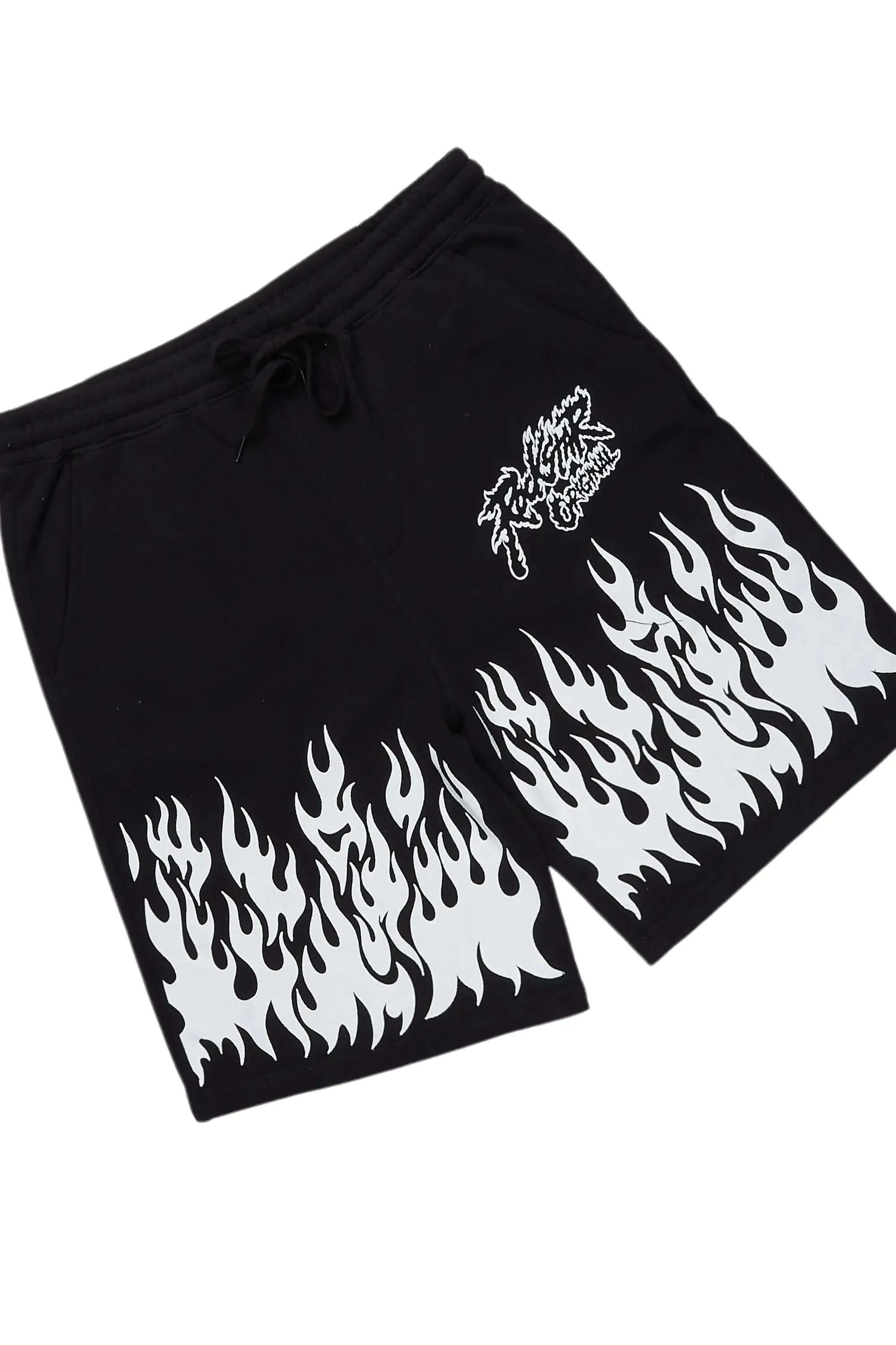 Ashanna Black Long Sleeve T-Shirt Short Set sold by Rockstar Original product image thumbnail 3