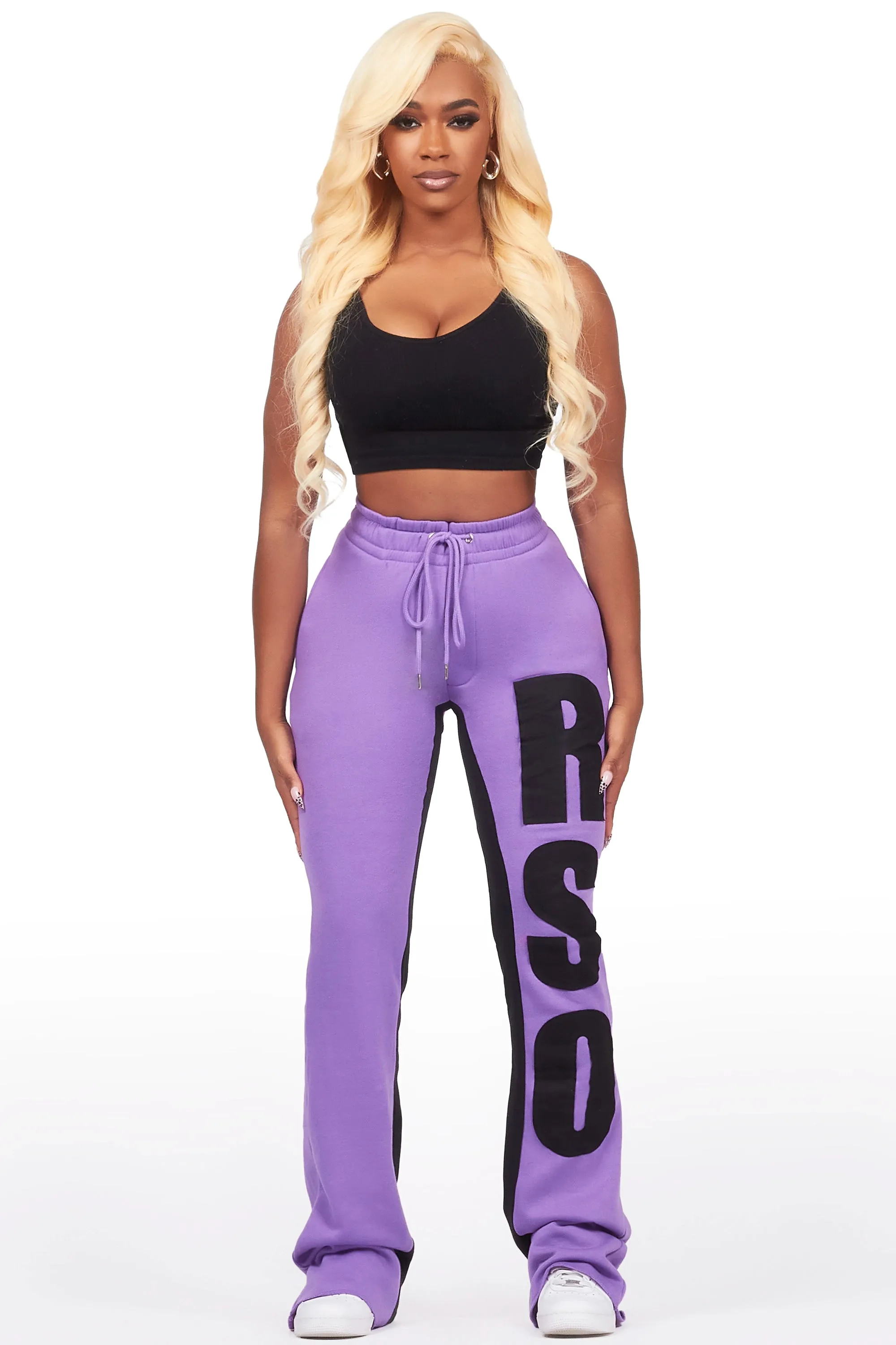 Juatica Purple Baggy Stacked Track Pant sold by Rockstar Original product image thumbnail 2