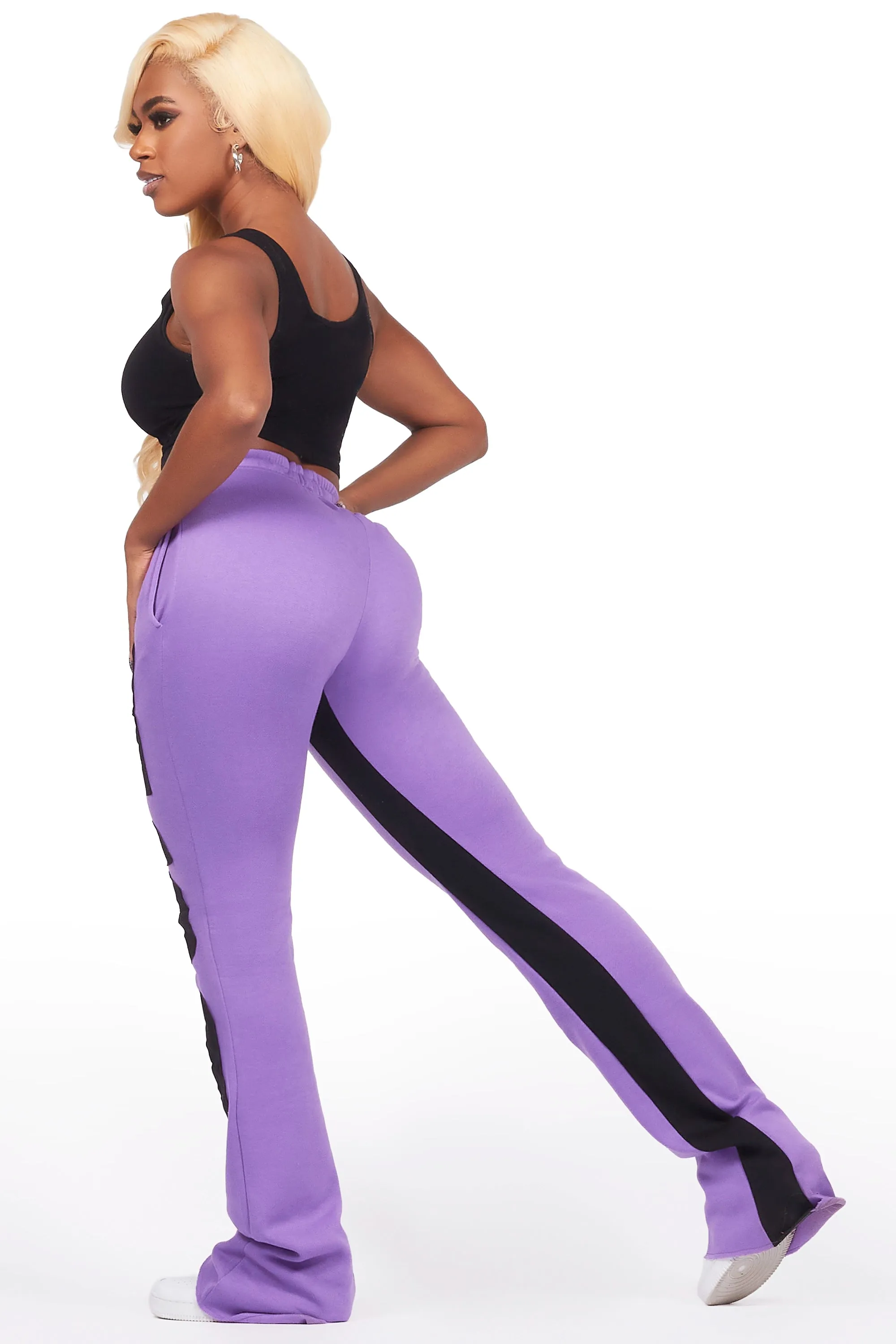 Juatica Purple Baggy Stacked Track Pant sold by Rockstar Original product image thumbnail 5