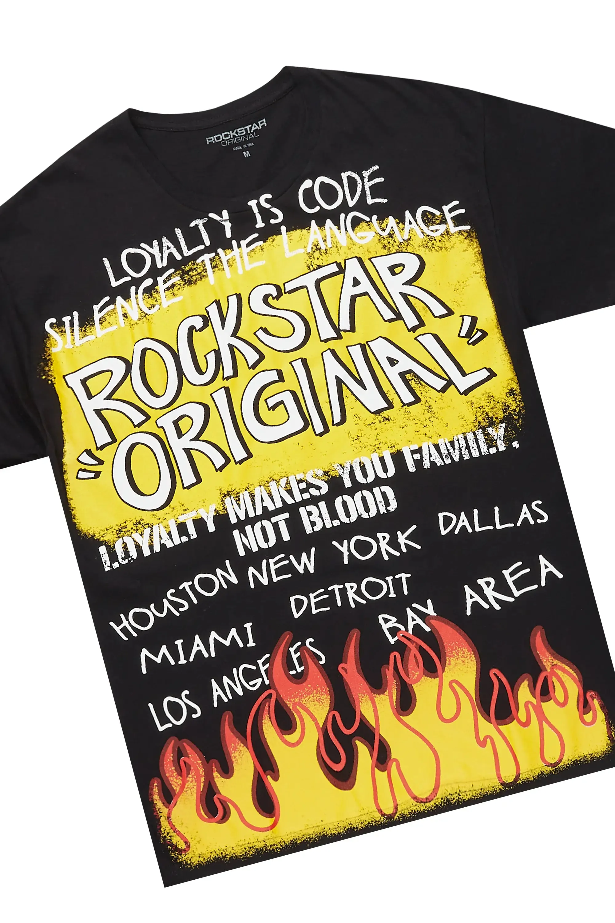 Beno Black Graphic T-Shirt Short Set sold by Rockstar Original product image thumbnail 2