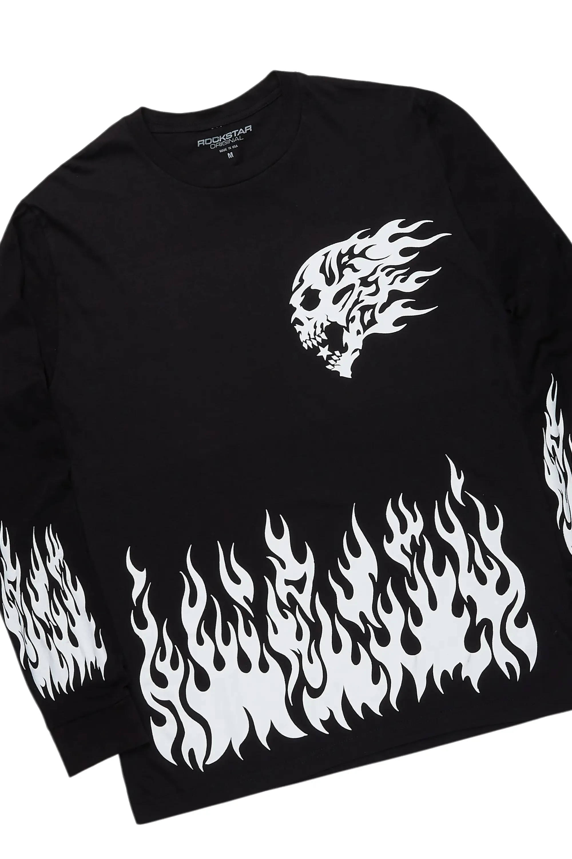 Bubble Black Long Sleeve T-Shirt Short Set sold by Rockstar Original product image thumbnail 2