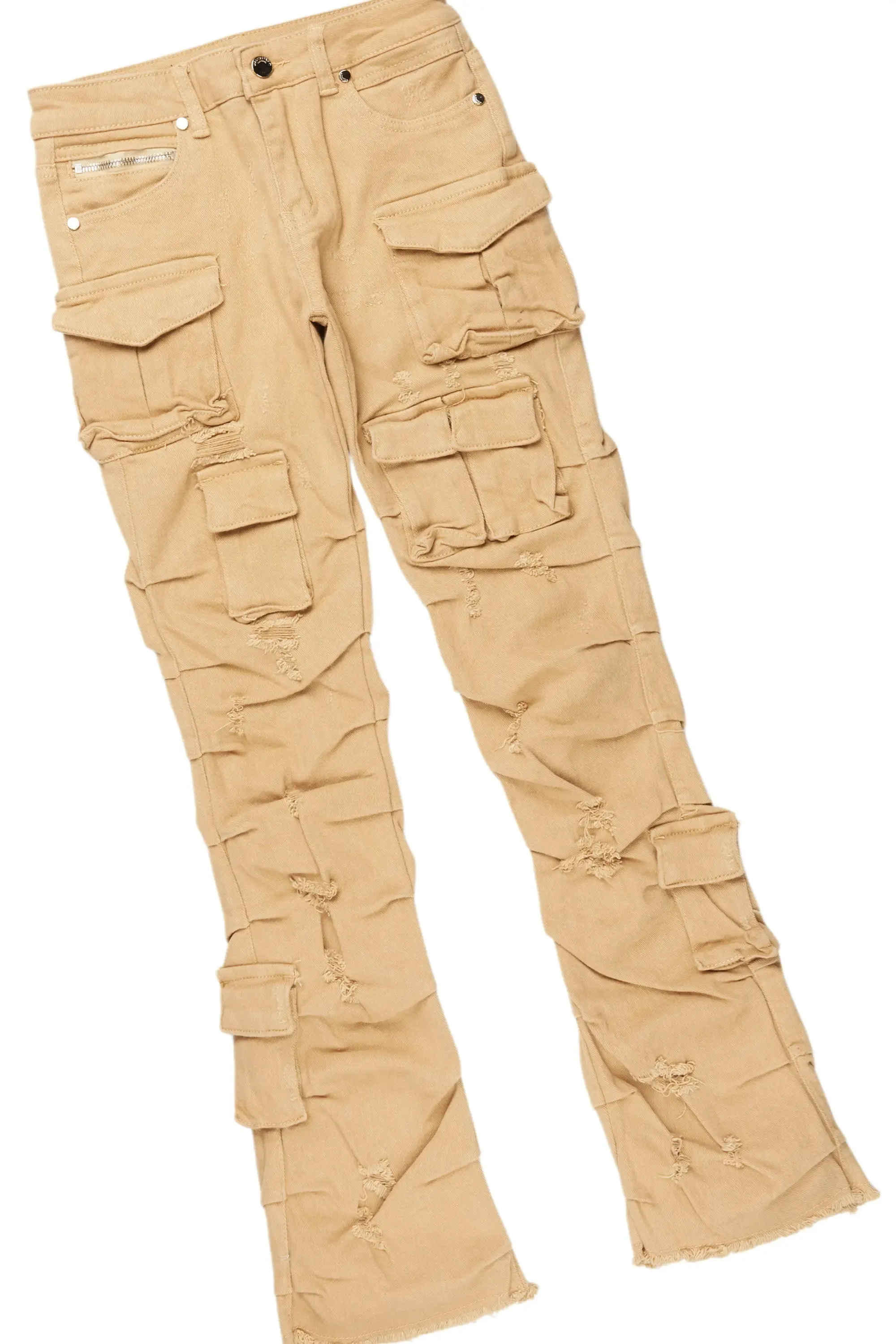 Boys Andros Brown Mohair Hoodie/Stacked Flare Jean Set sold by Rockstar Original product image thumbnail 3