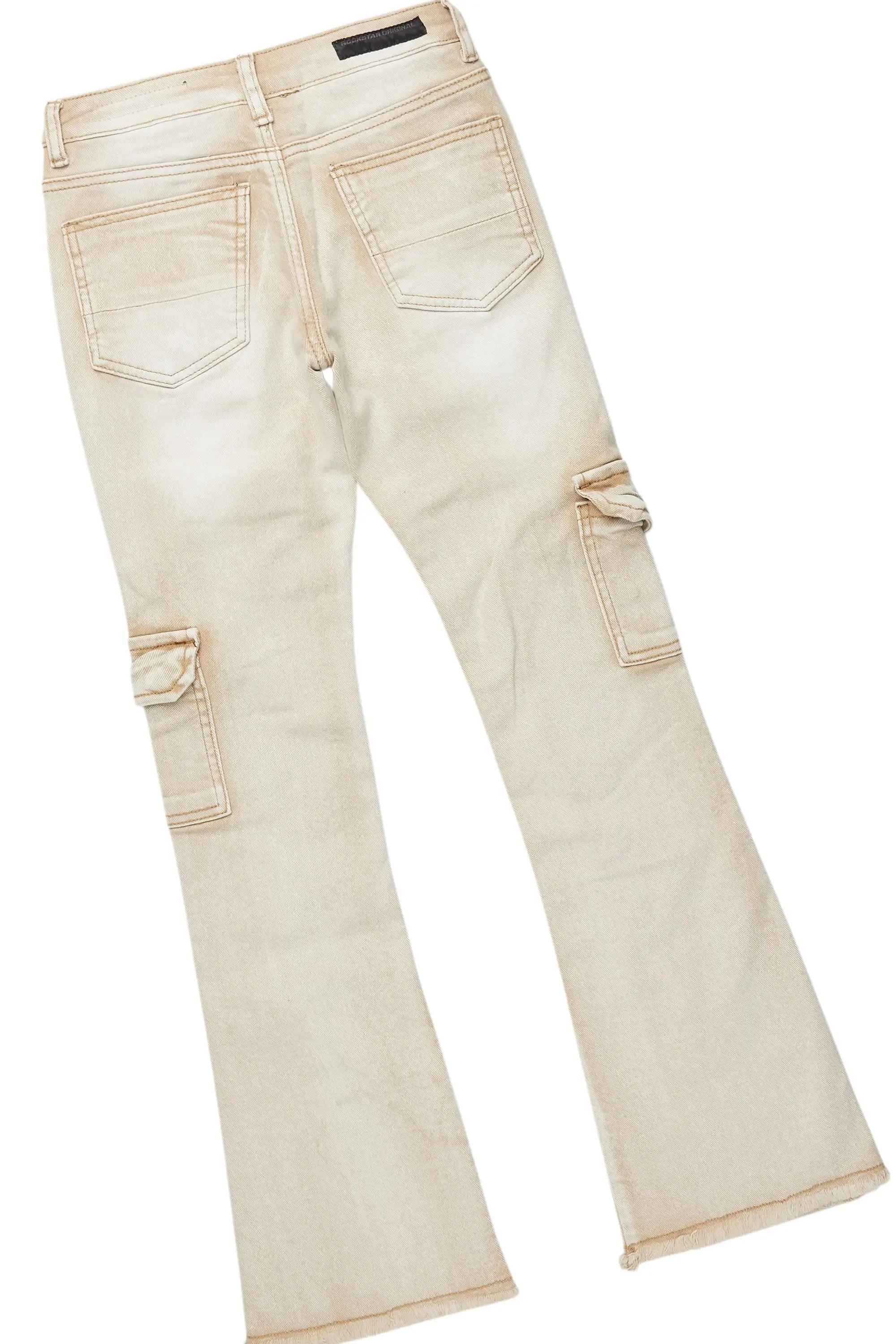 Boys Andros Brown/Tan Mohair Hoodie/Stacked Flare Jean Set sold by Rockstar Original product image thumbnail 4