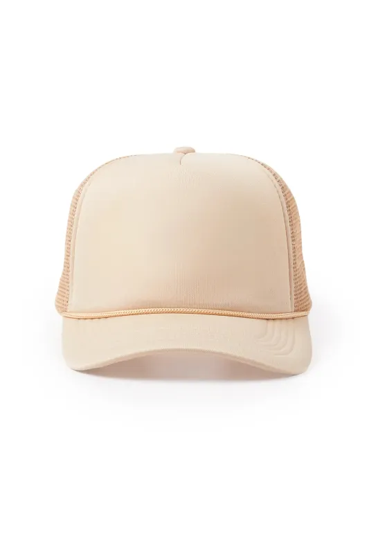 Mens Khaki Basic Trucker Hat sold by Rockstar Original