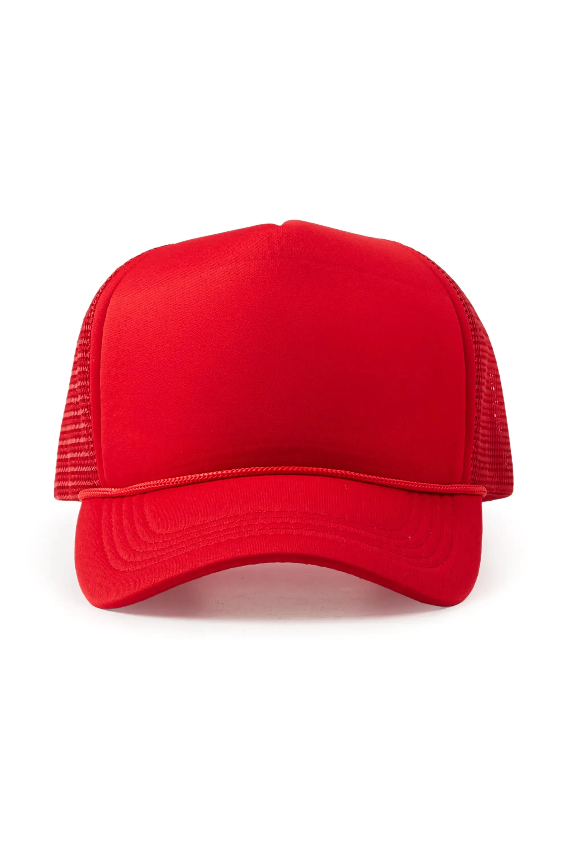 Mens Red Basic Trucker Hat sold by Rockstar Original