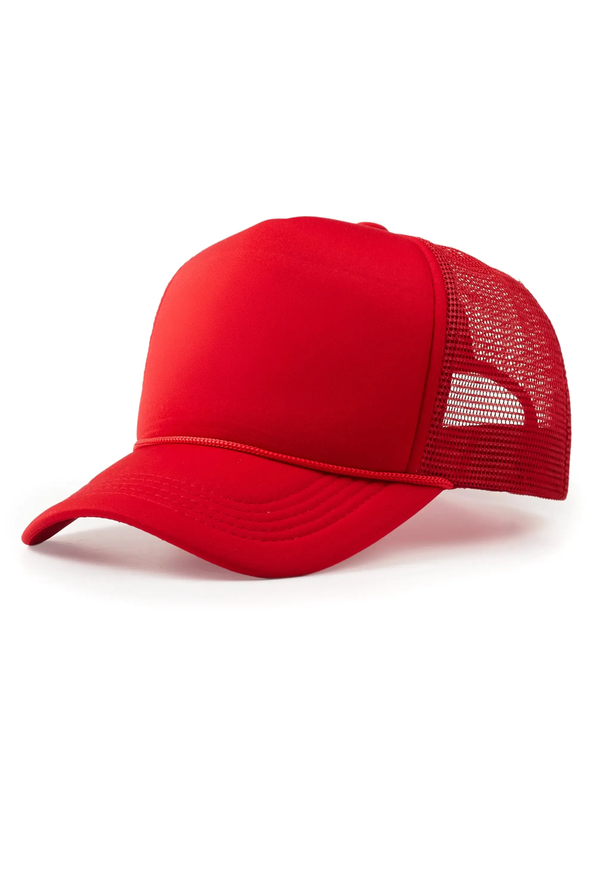 Mens Red Basic Trucker Hat sold by Rockstar Original product image thumbnail 2