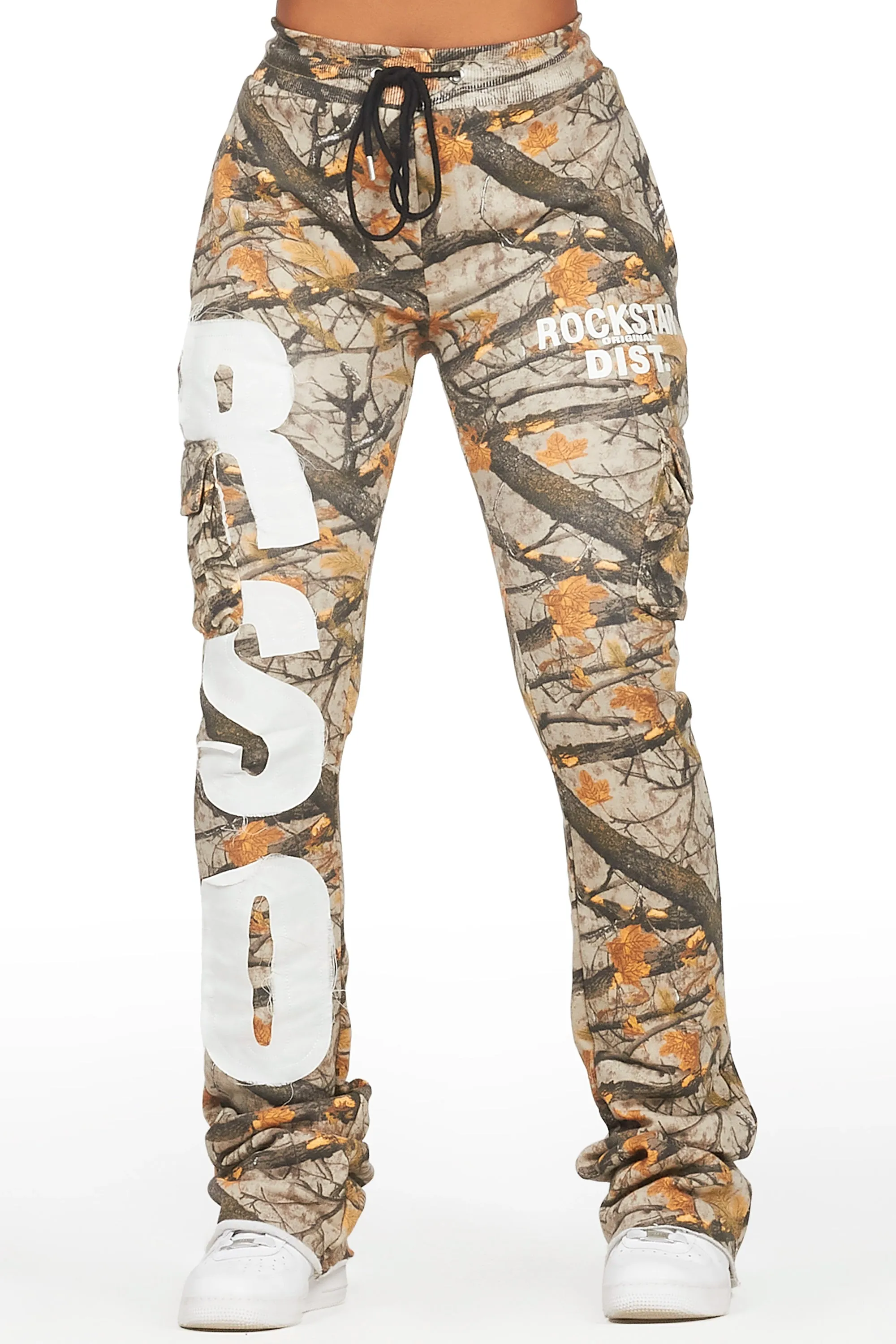 Sidni Tree Camo Super Stacked Track Pant sold by Rockstar Original