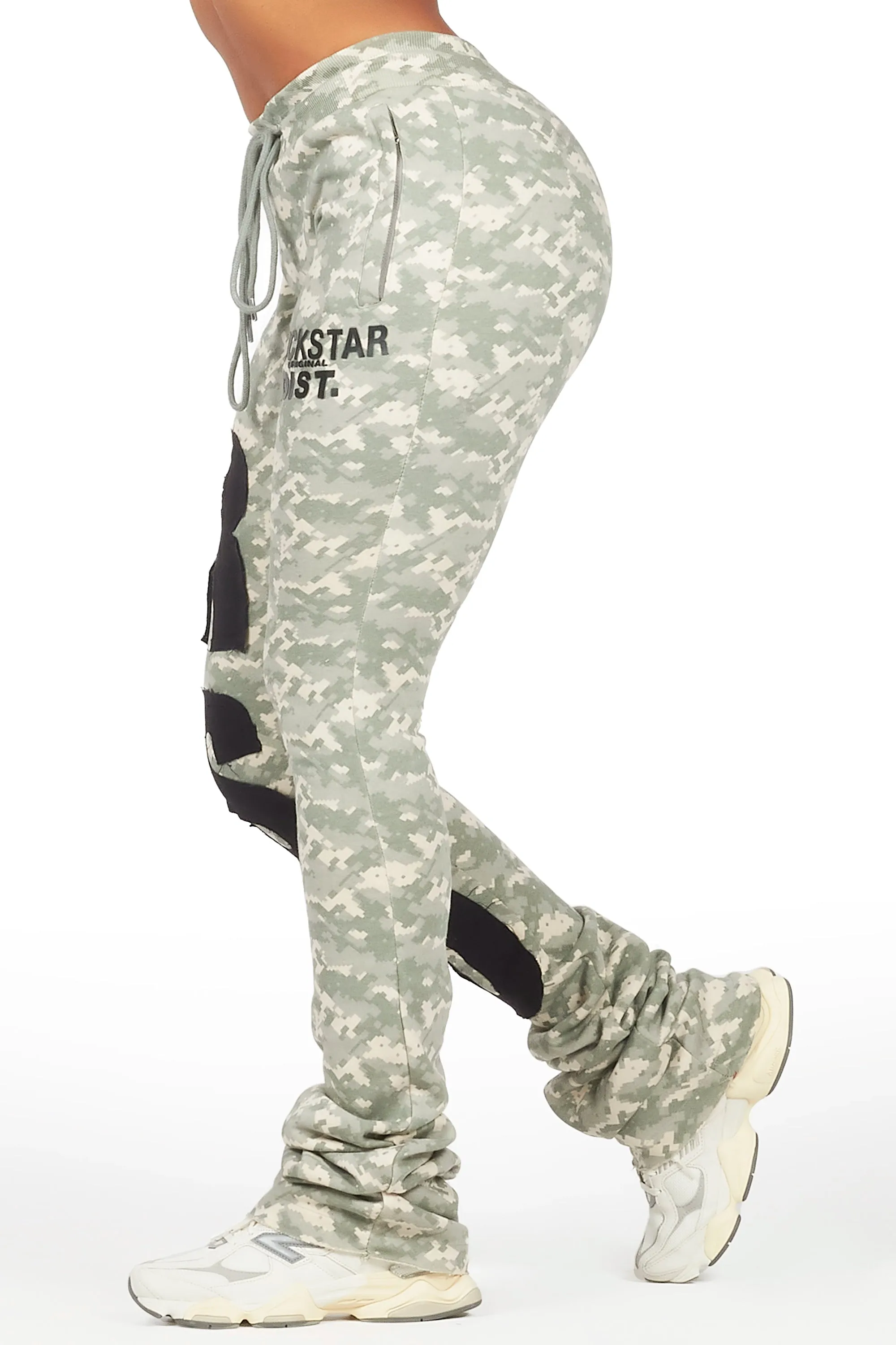 Tatiana Digital Camo Super Stacked Track Pant sold by Rockstar Original product image thumbnail 4