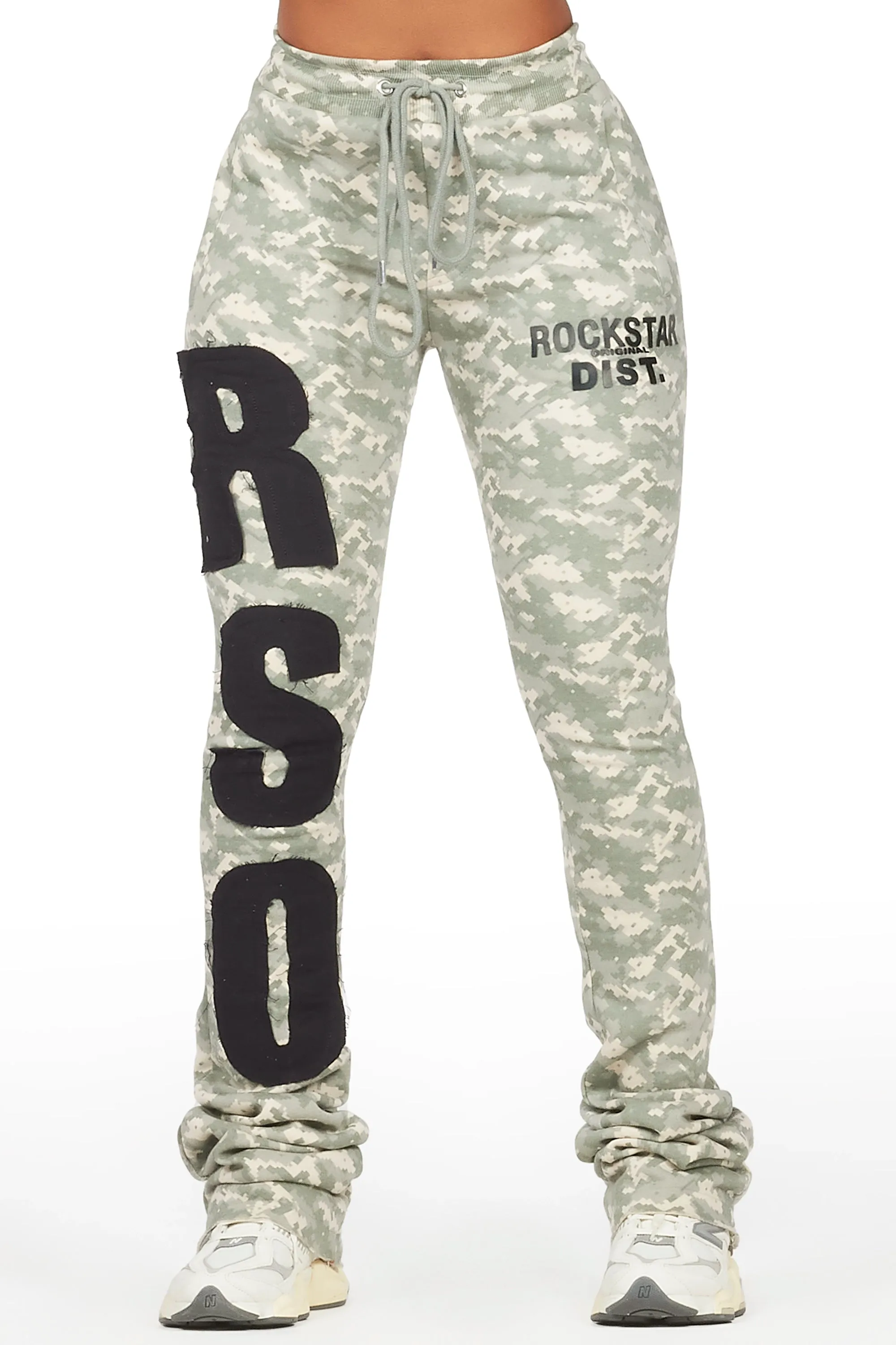 Tatiana Digital Camo Super Stacked Track Pant sold by Rockstar Original