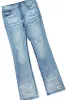 Amos White/Blue Rhinestone Long Sleeve T-Shirt/Stacked Flare Jean Set sold by Rockstar Original