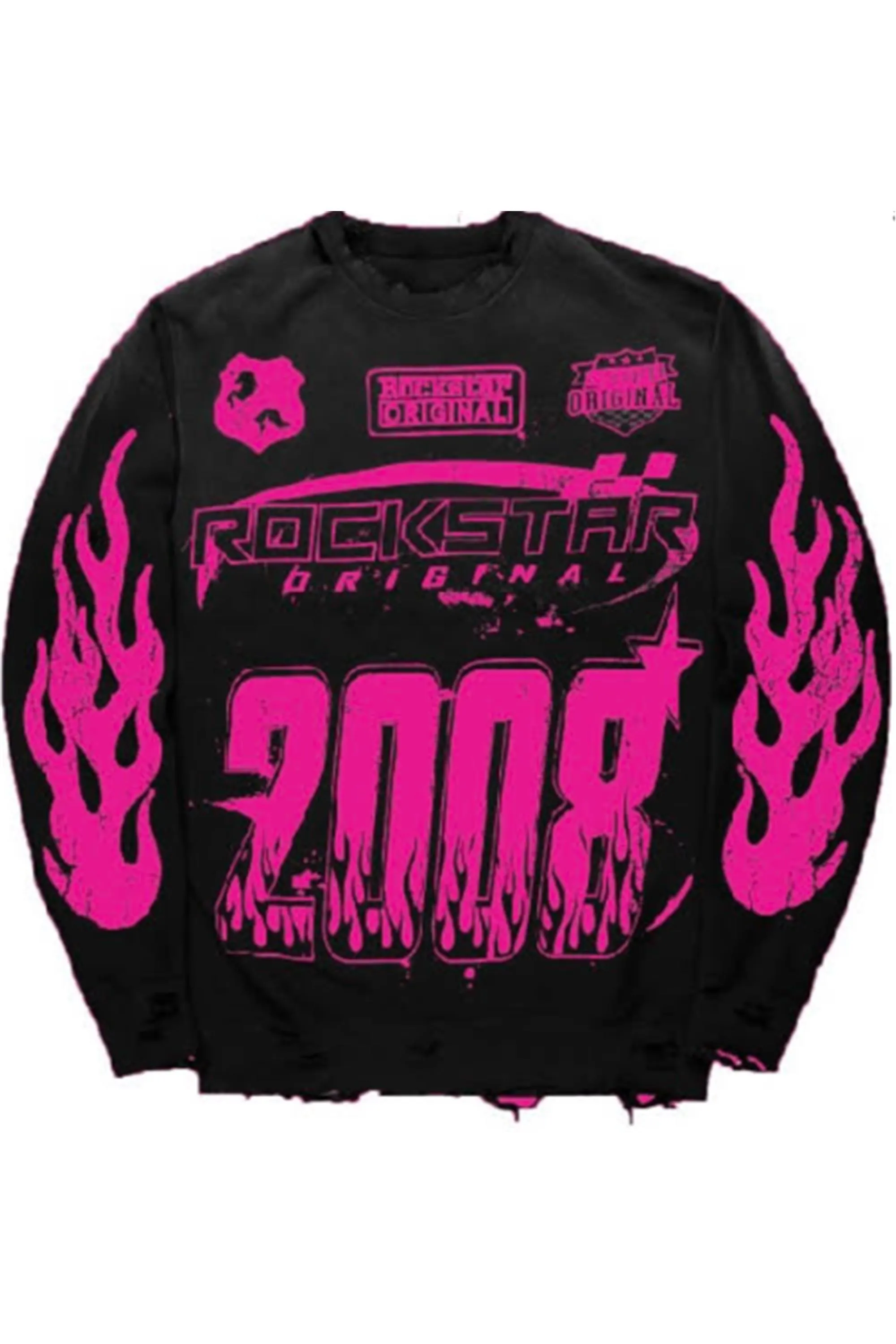 Amos Navy/Pink Graphic Crewneck sold by Rockstar Original
