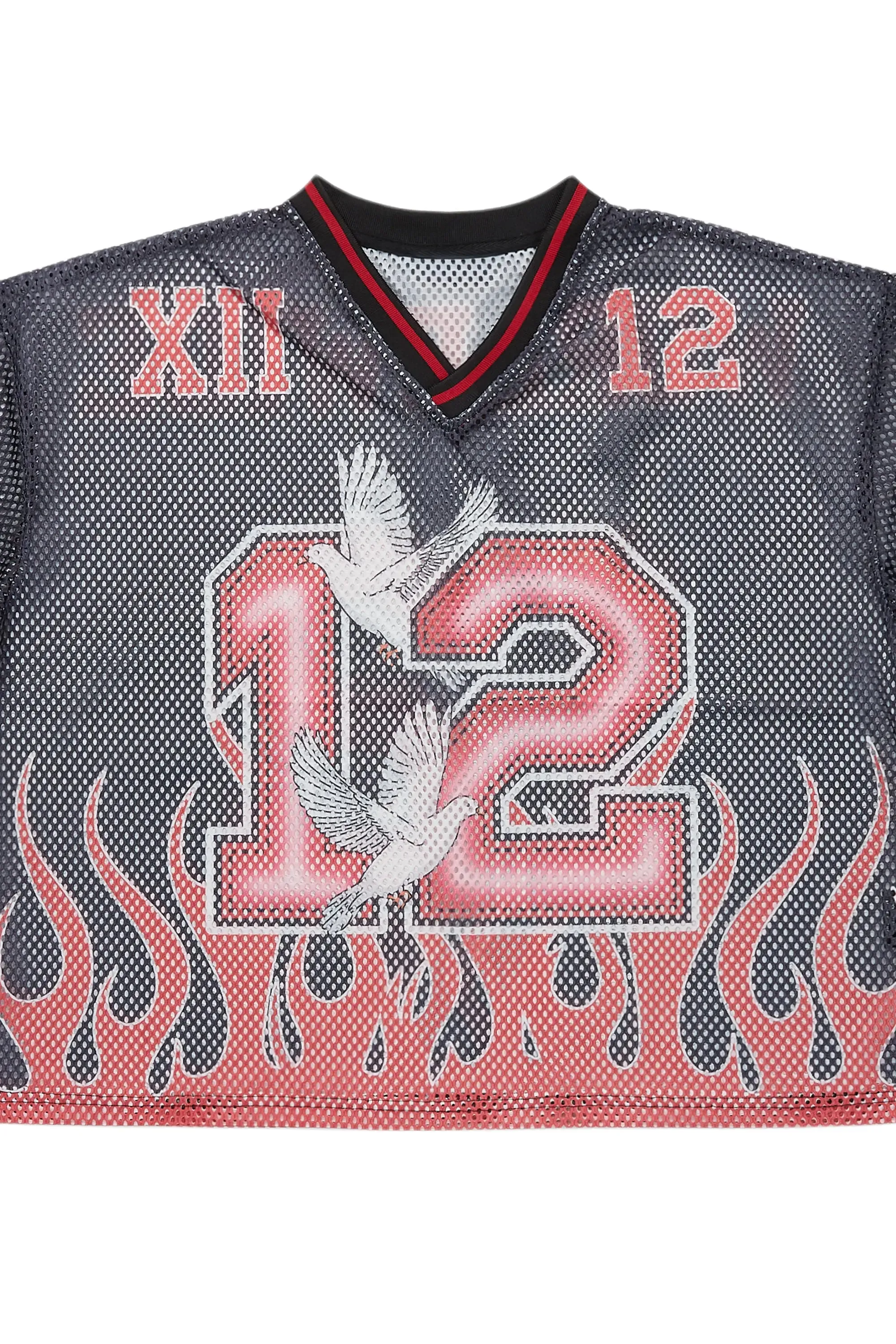 Lukas Black Oversize Graphic Mesh Jersey sold by Rockstar Original product image thumbnail 2