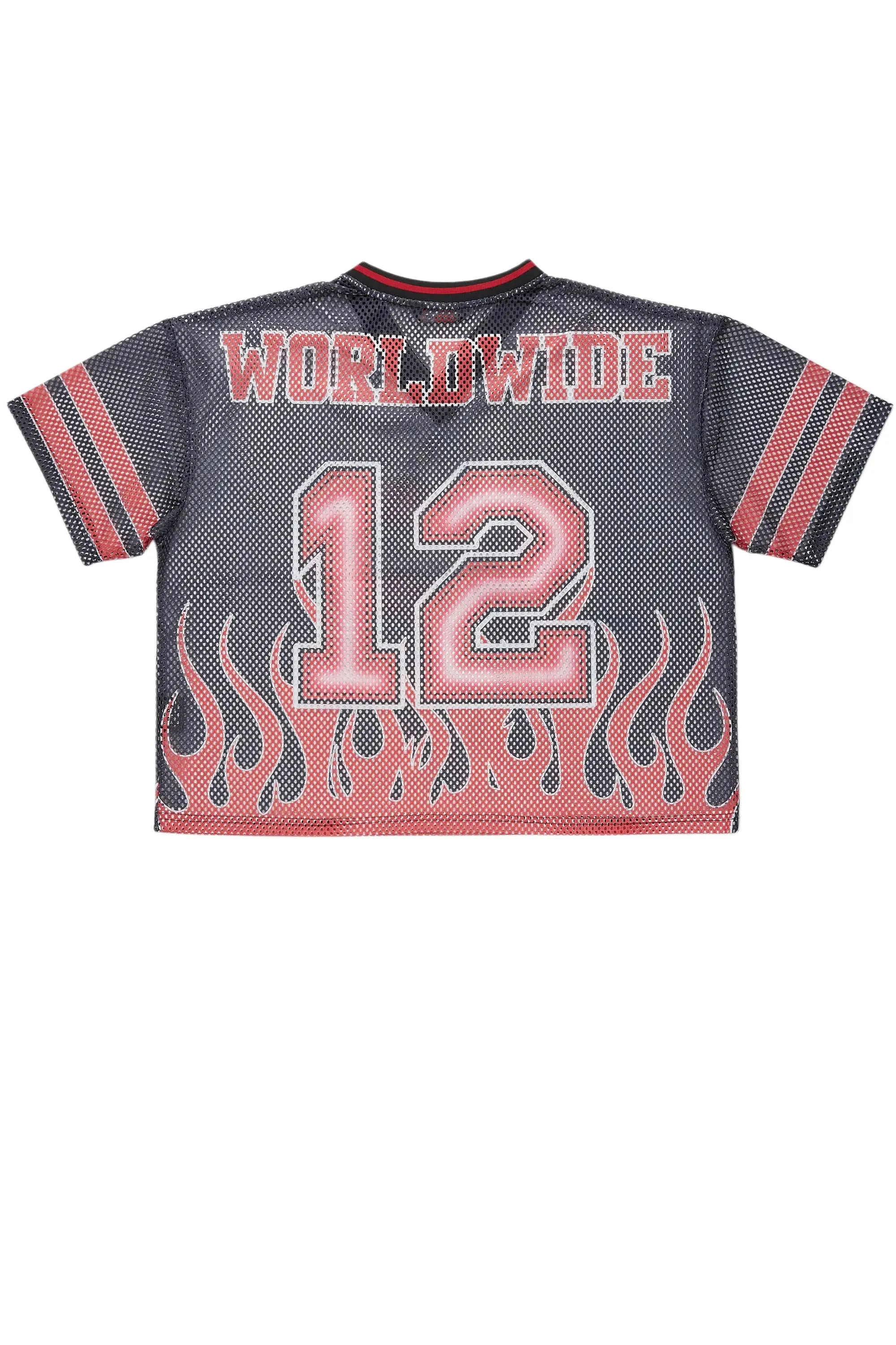 Lukas Black Oversize Graphic Mesh Jersey sold by Rockstar Original product image thumbnail 3