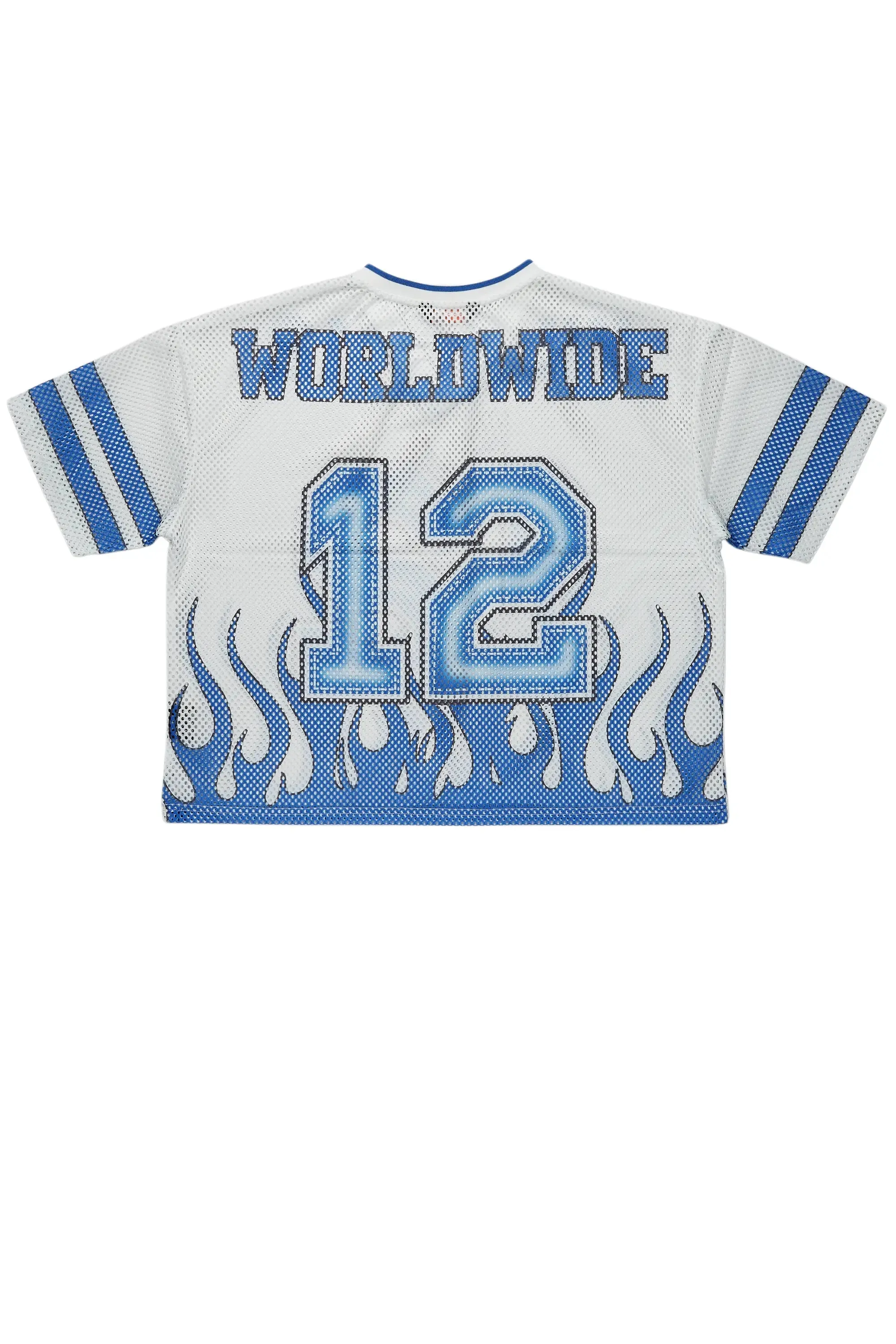 Lukas Royal Blue Oversize Graphic Mesh Jersey sold by Rockstar Original product image thumbnail 3