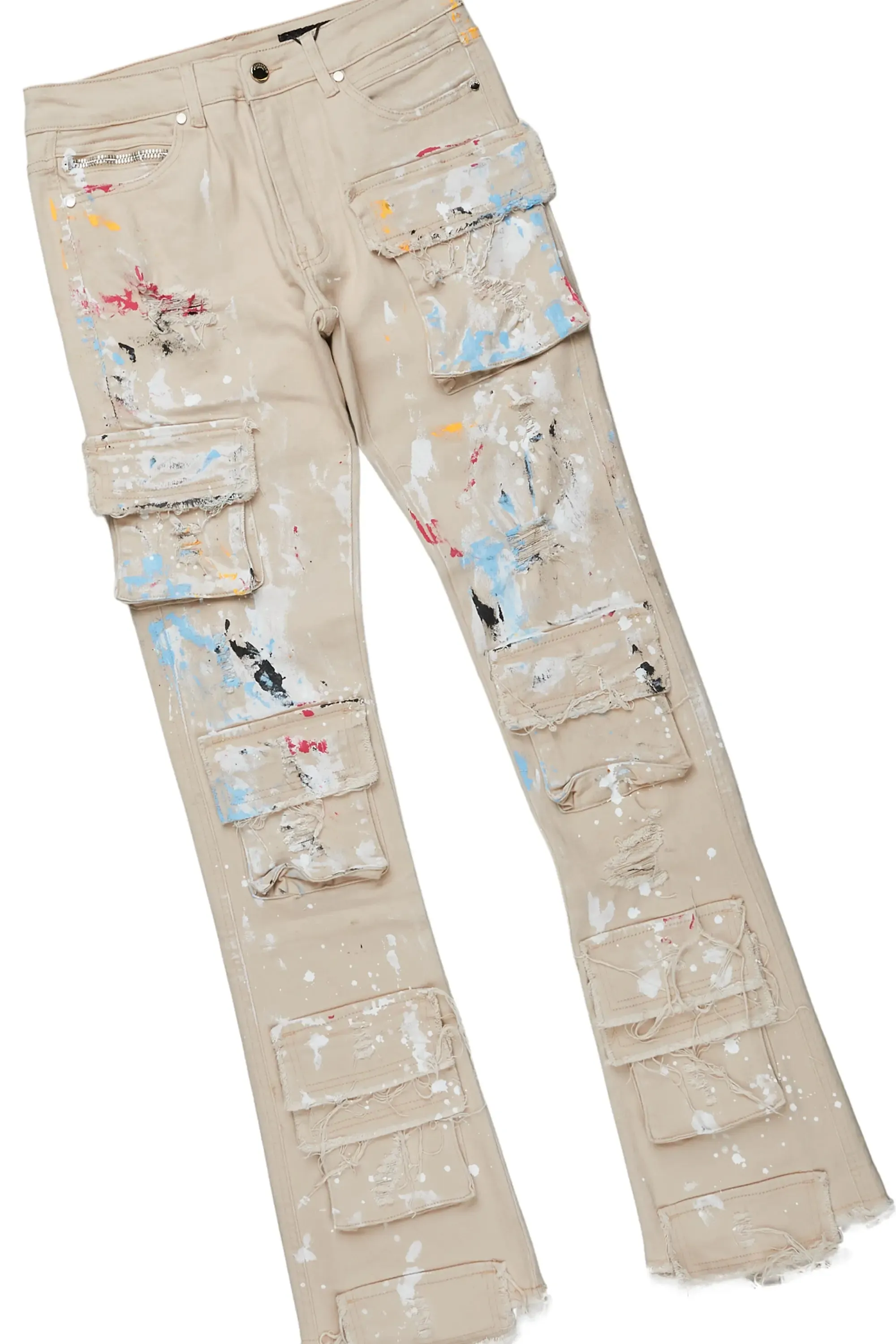 Beno Khaki Hoodie & Orien Stacked Flare Jean Bundle sold by Rockstar Original product image thumbnail 3