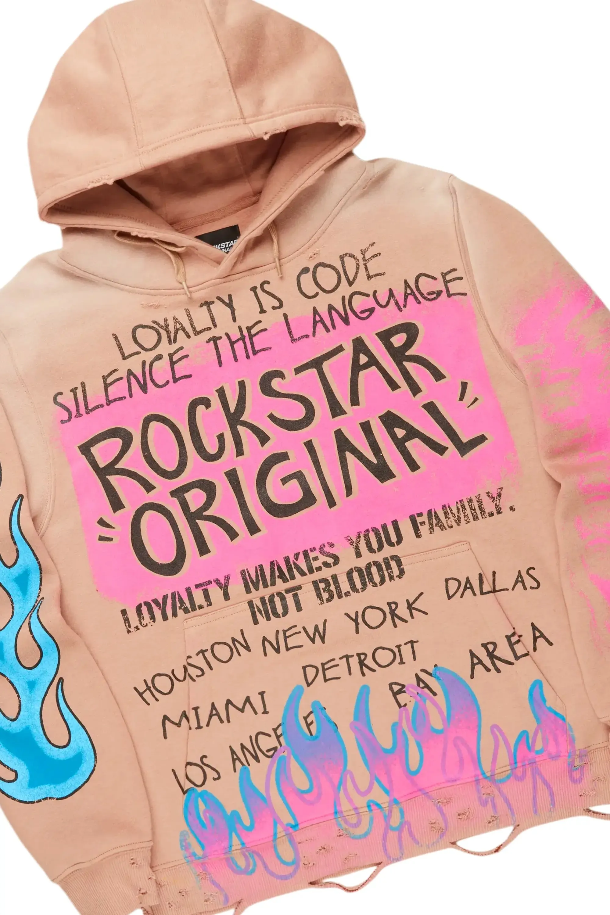 Beno Khaki Hoodie & Orien Stacked Flare Jean Bundle sold by Rockstar Original product image thumbnail 2