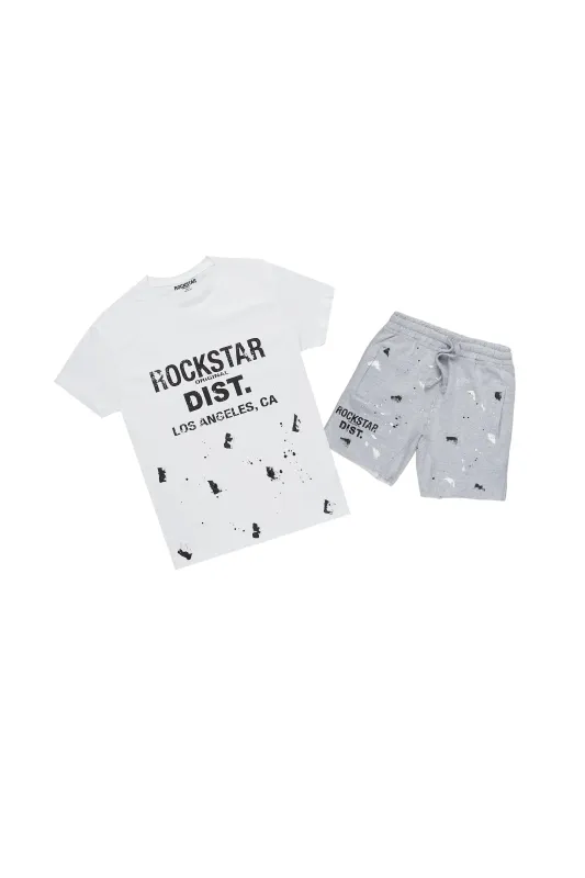 Gianna White/Grey Short Set sold by Rockstar Original