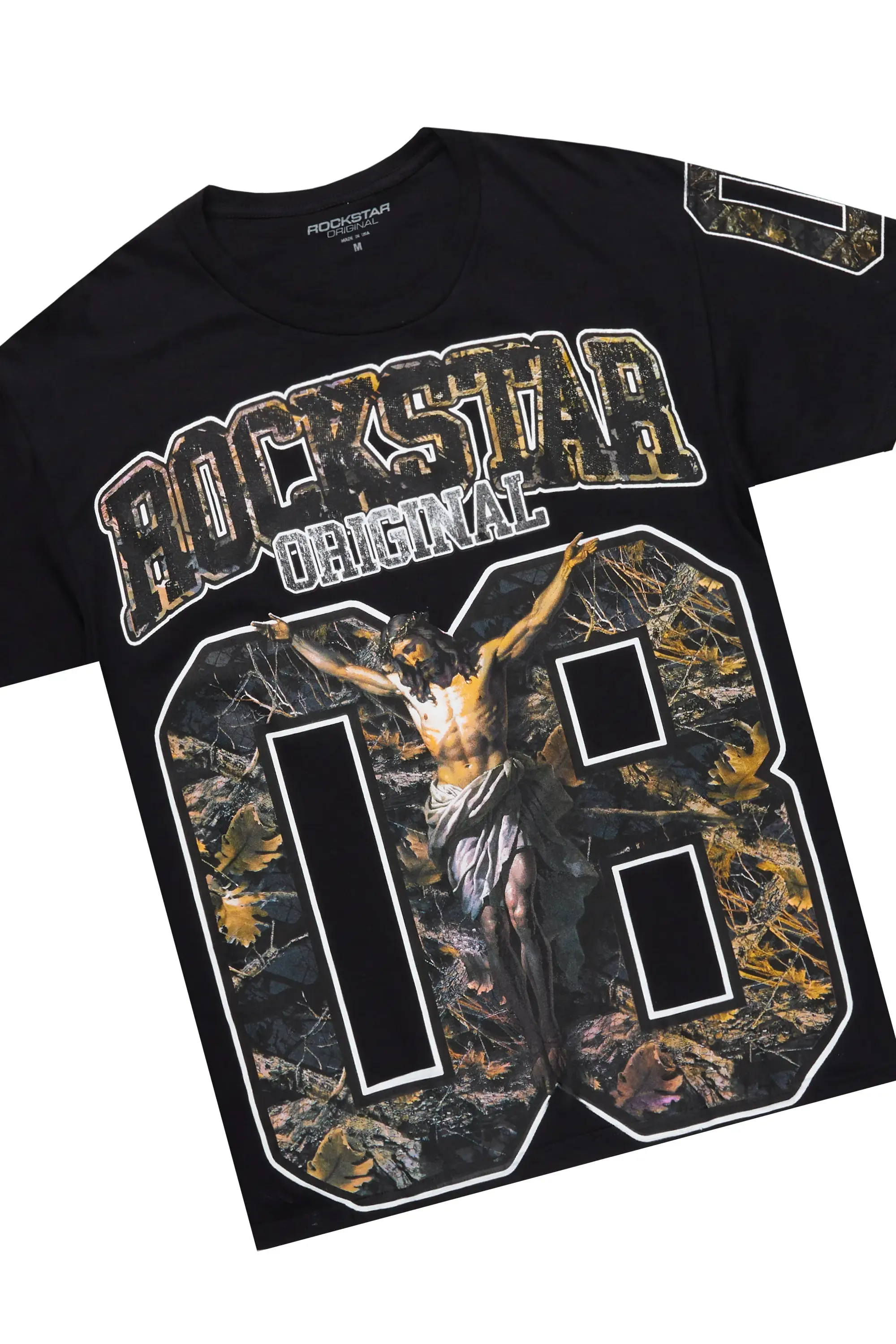 Tariqa Black T-Shirt Short Set sold by Rockstar Original product image thumbnail 2
