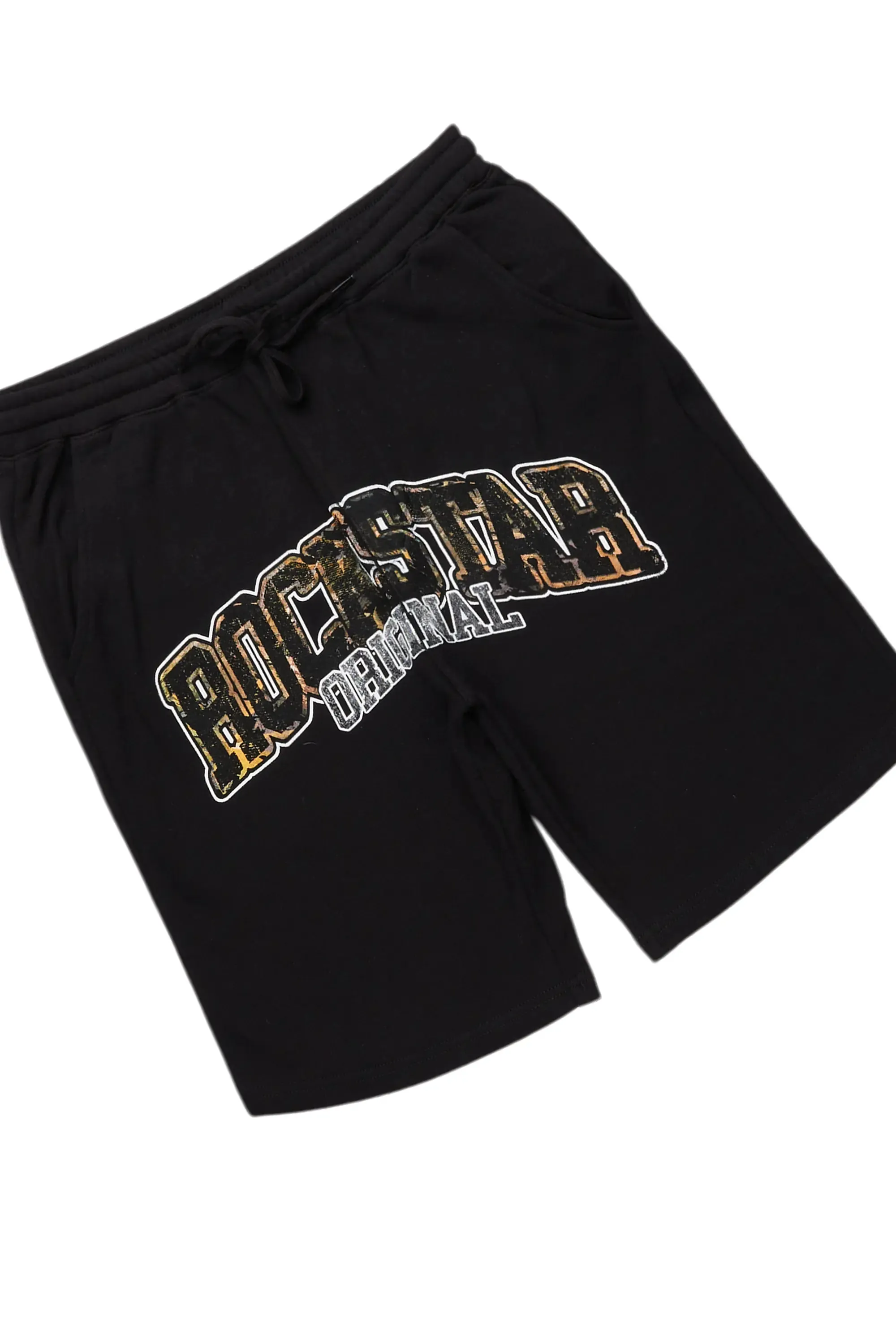 Tariqa Black T-Shirt Short Set sold by Rockstar Original product image thumbnail 3