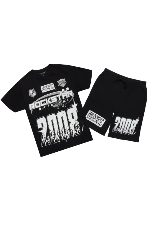 Esha Black T-Shirt Short Set sold by Rockstar Original