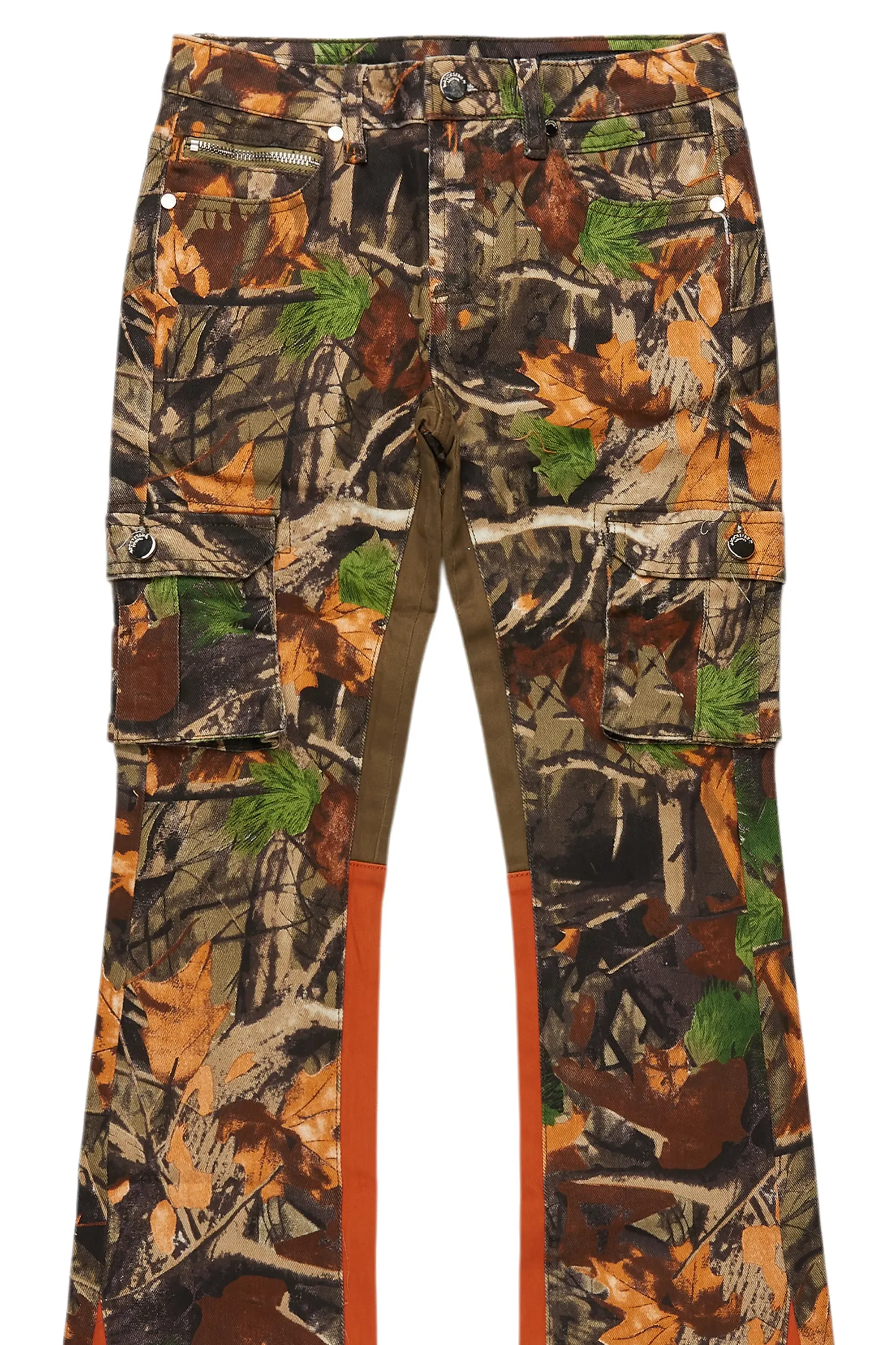 Boys Rolan Orange Tree Camo Stacked Flare Jean sold by Rockstar Original product image thumbnail 2