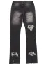 Boys Fateh Dark Grey Stacked Flare Jean sold by Rockstar Original