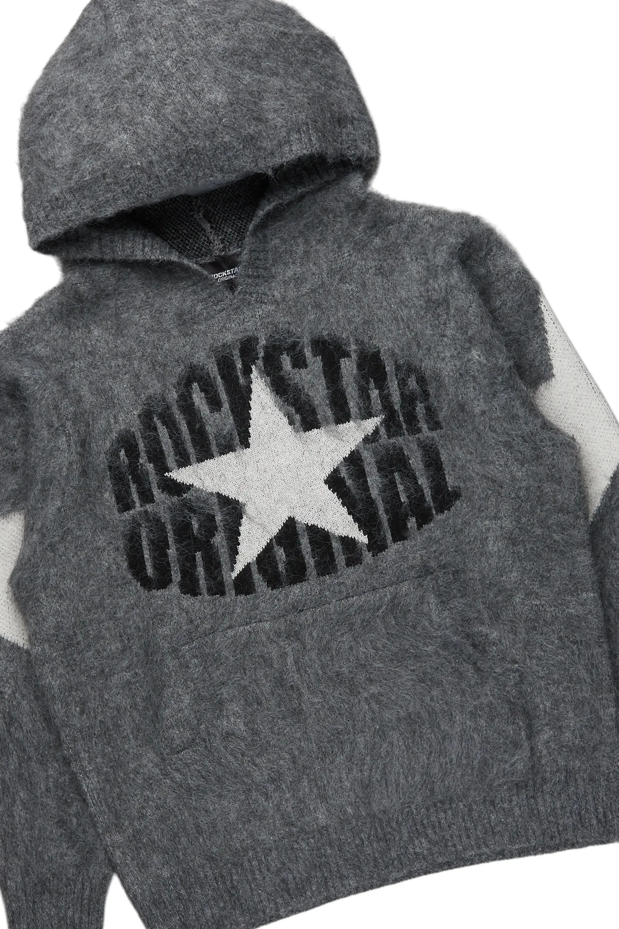 States Grey Mohair Hoodie/Baggy Fit Jean Bundle sold by Rockstar Original product image thumbnail 2