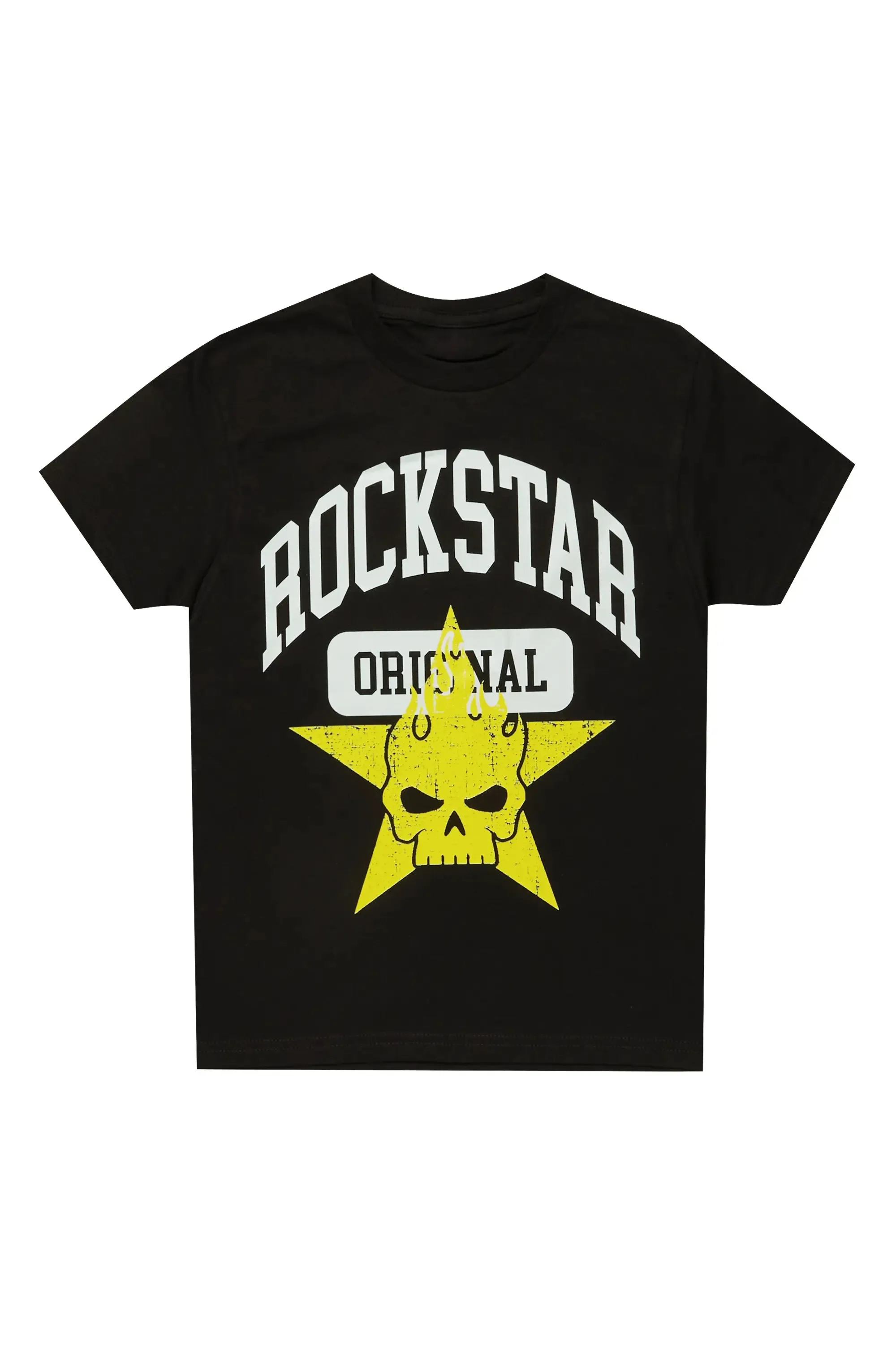 Boys Semaj Black Graphic T-Shirt sold by Rockstar Original