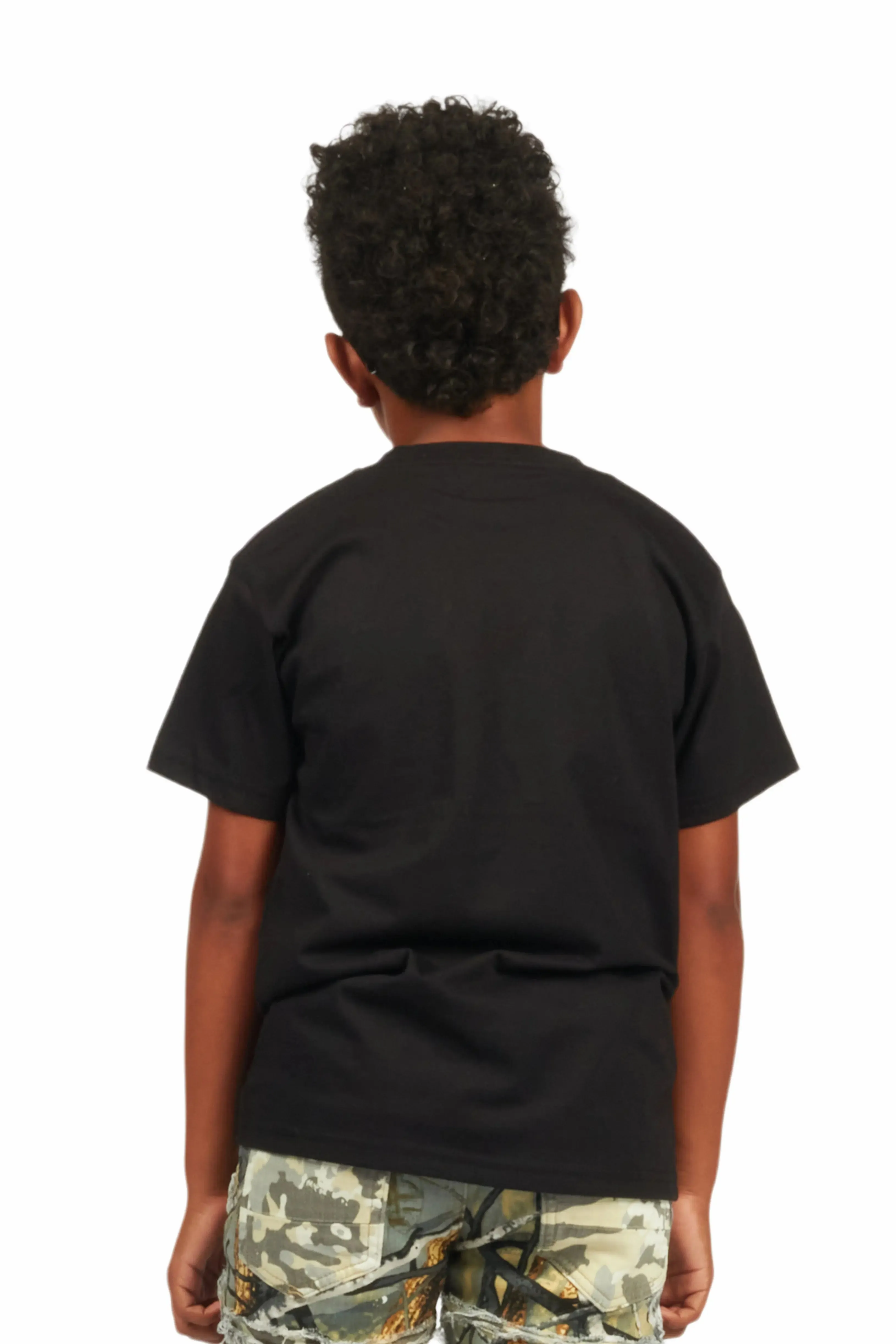 Boys Semaj Black Graphic T-Shirt sold by Rockstar Original product image thumbnail 4