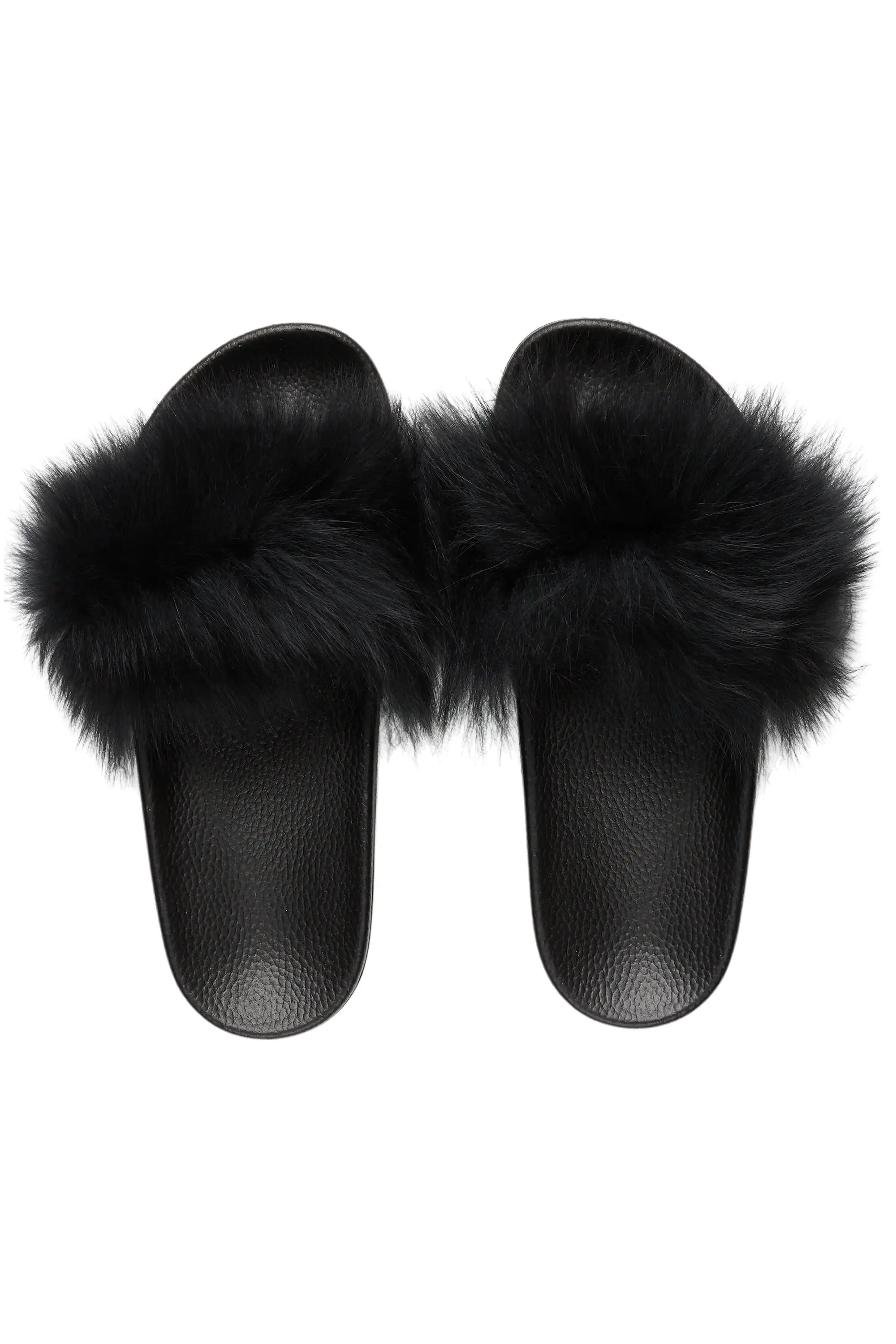 Jamonty Black Fur Slides sold by Rockstar Original