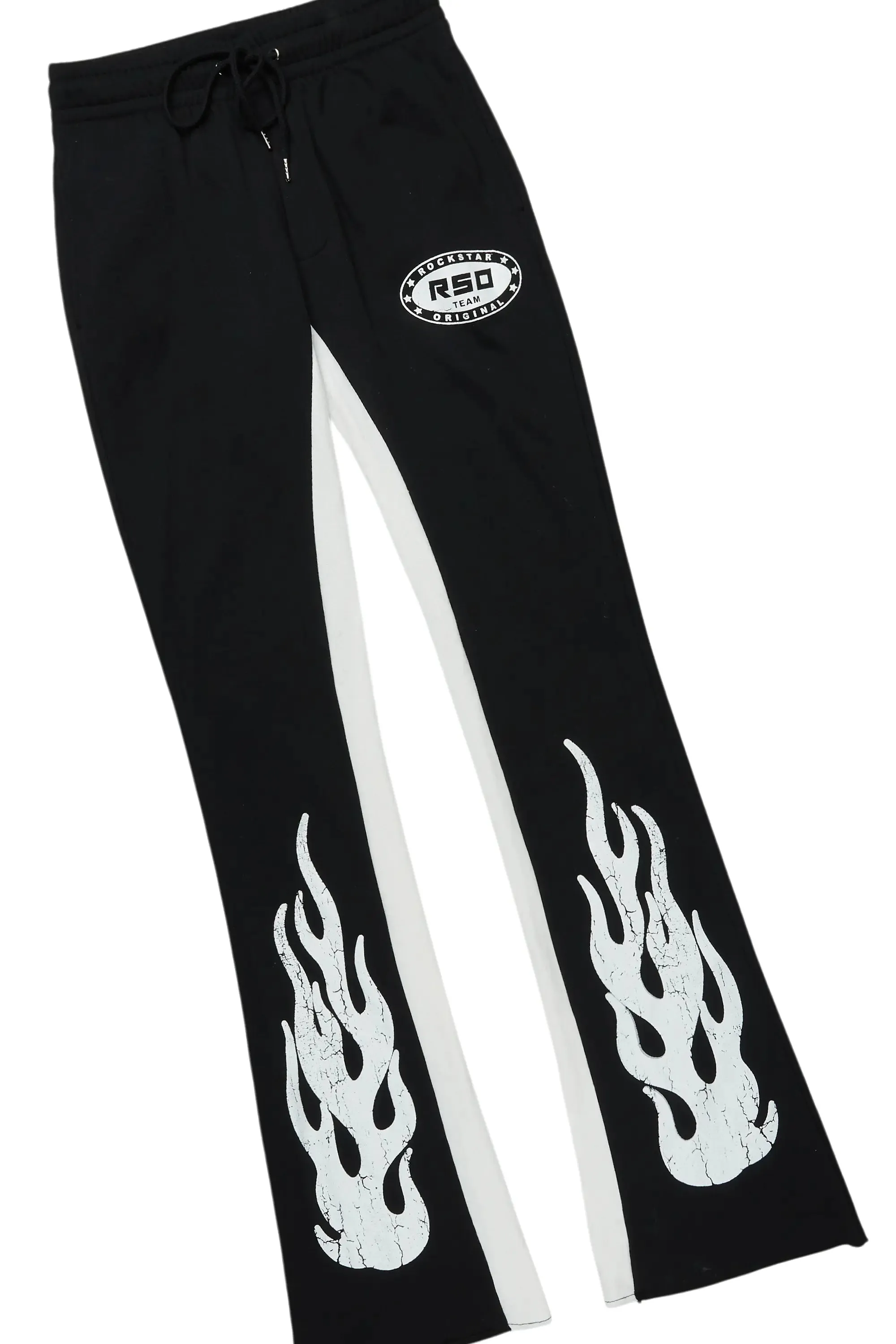 Amos Black/White Long Sleeve T-Shirt/Stacked Baggy Pant Set sold by Rockstar Original product image thumbnail 3