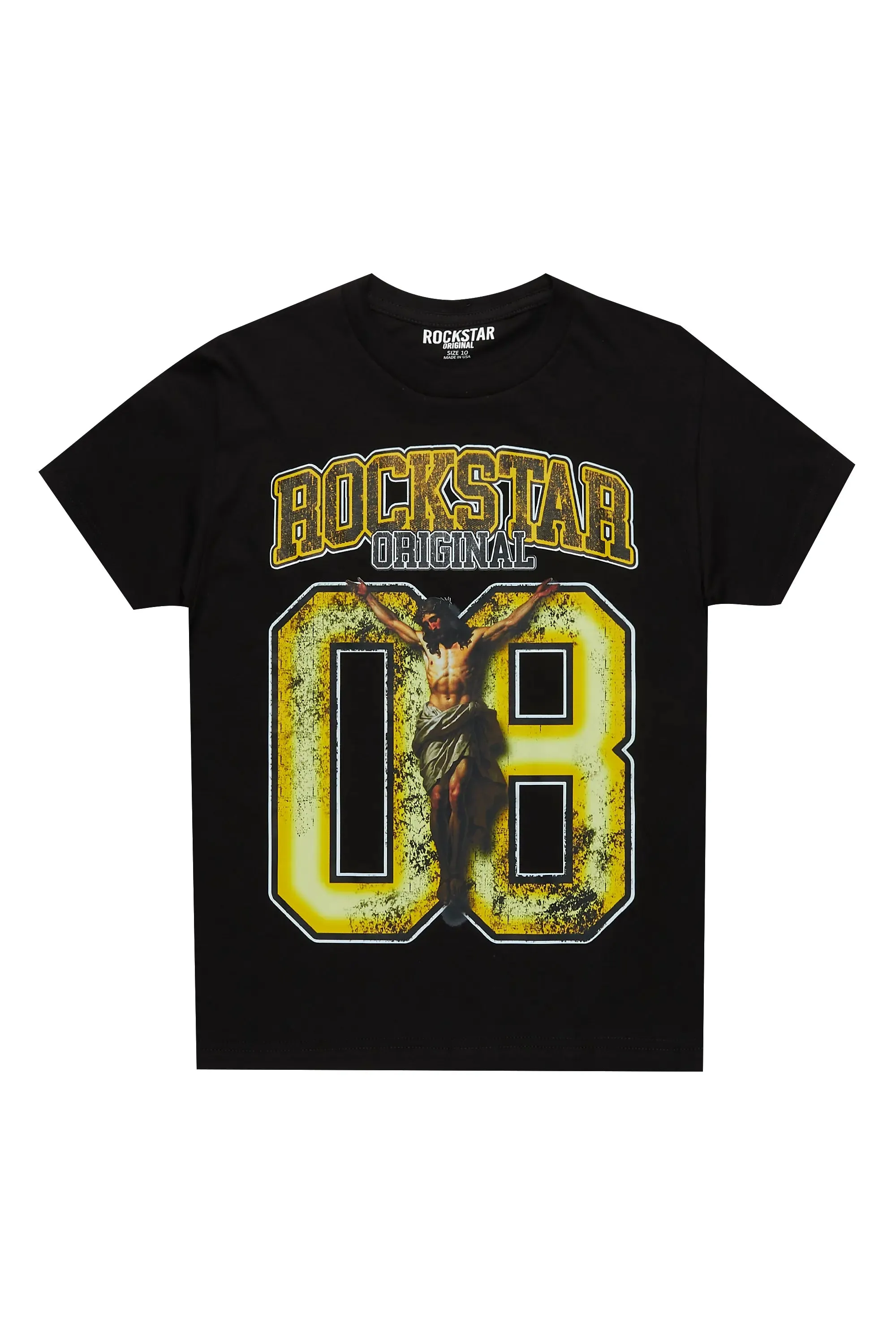 Boys Fields Black/Yellow Graphic T-Shirt sold by Rockstar Original