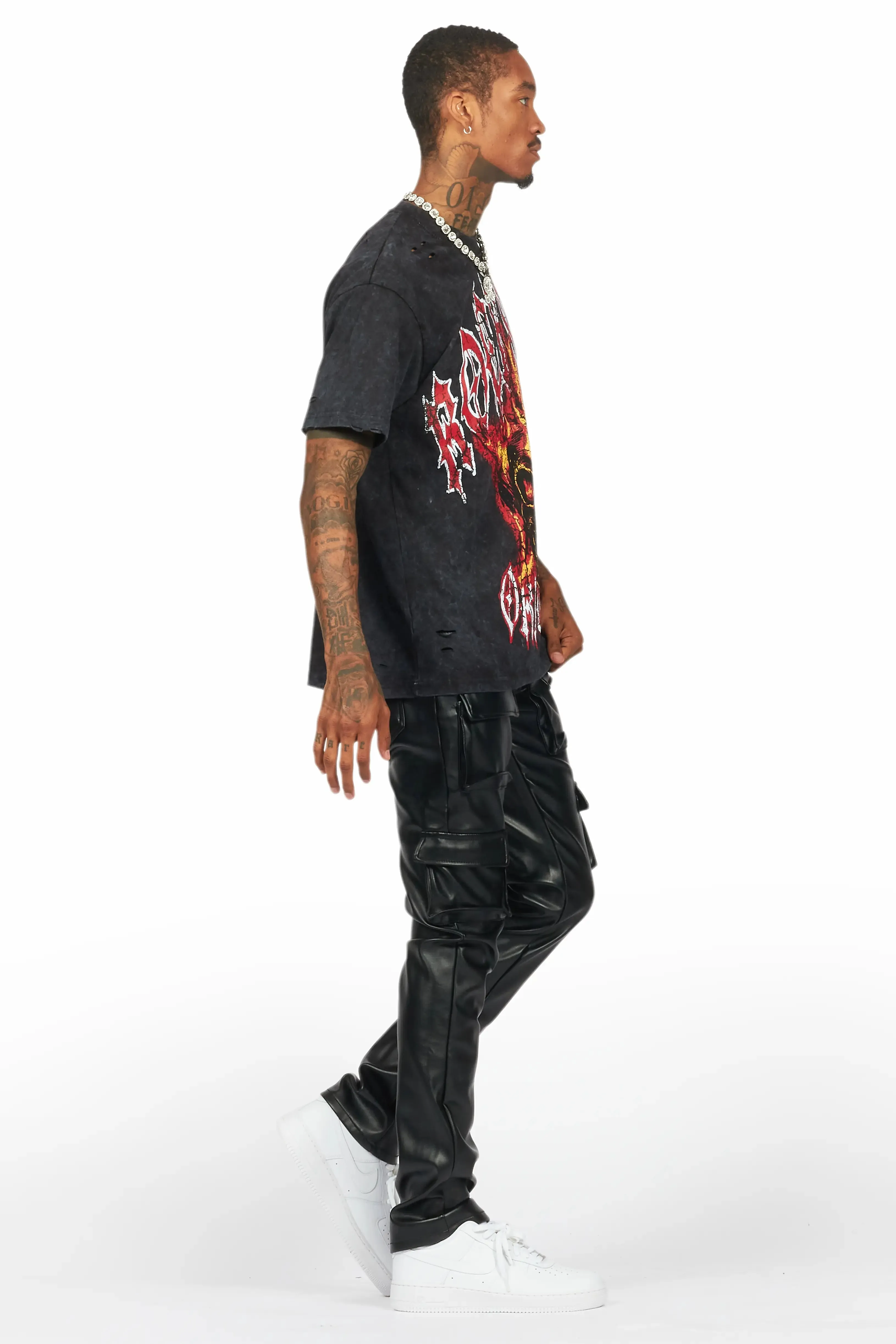 Kalvin Vintage Black Oversized Graphic T-Shirt sold by Rockstar Original product image thumbnail 3