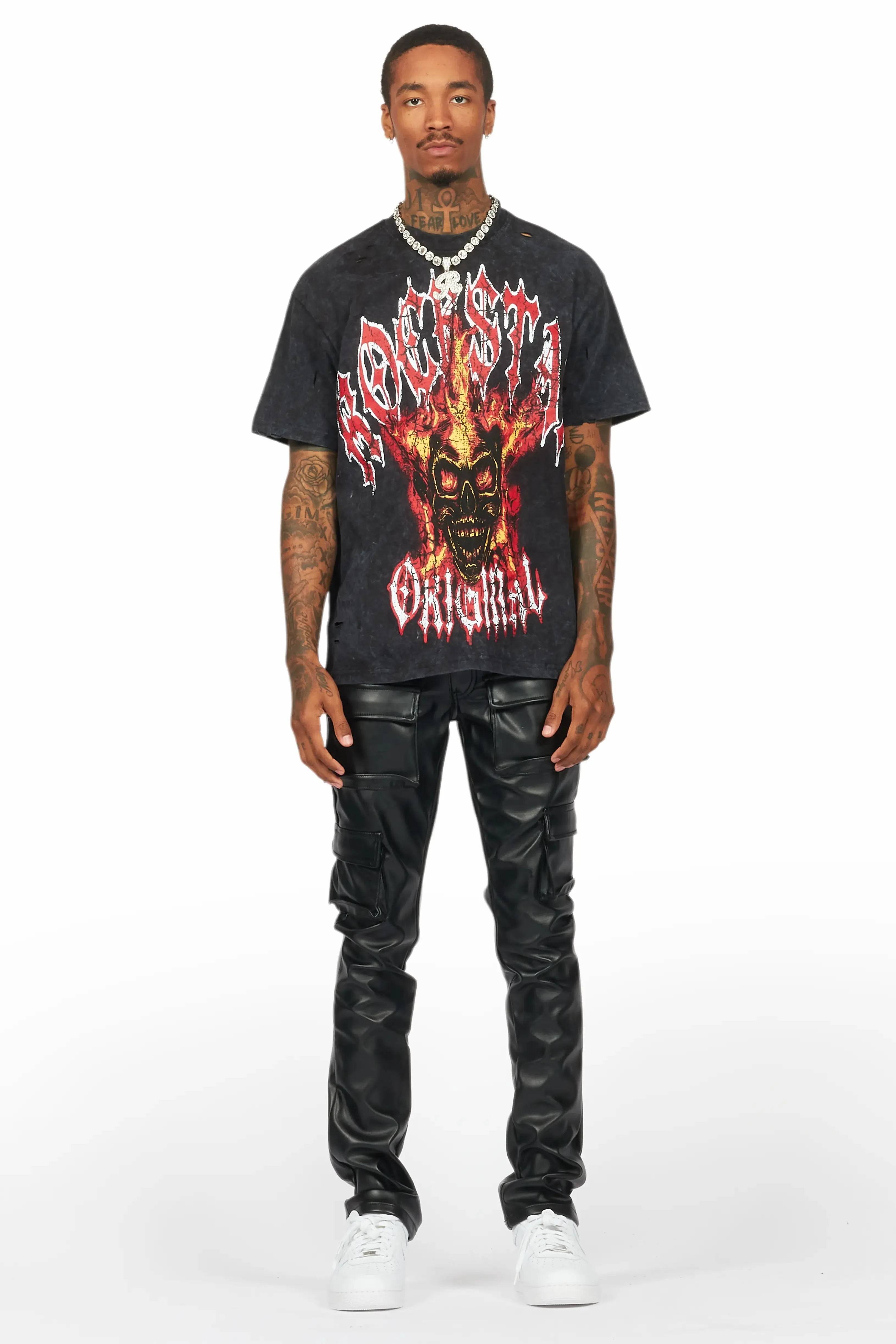 Kalvin Vintage Black Oversized Graphic T-Shirt sold by Rockstar Original product image thumbnail 2