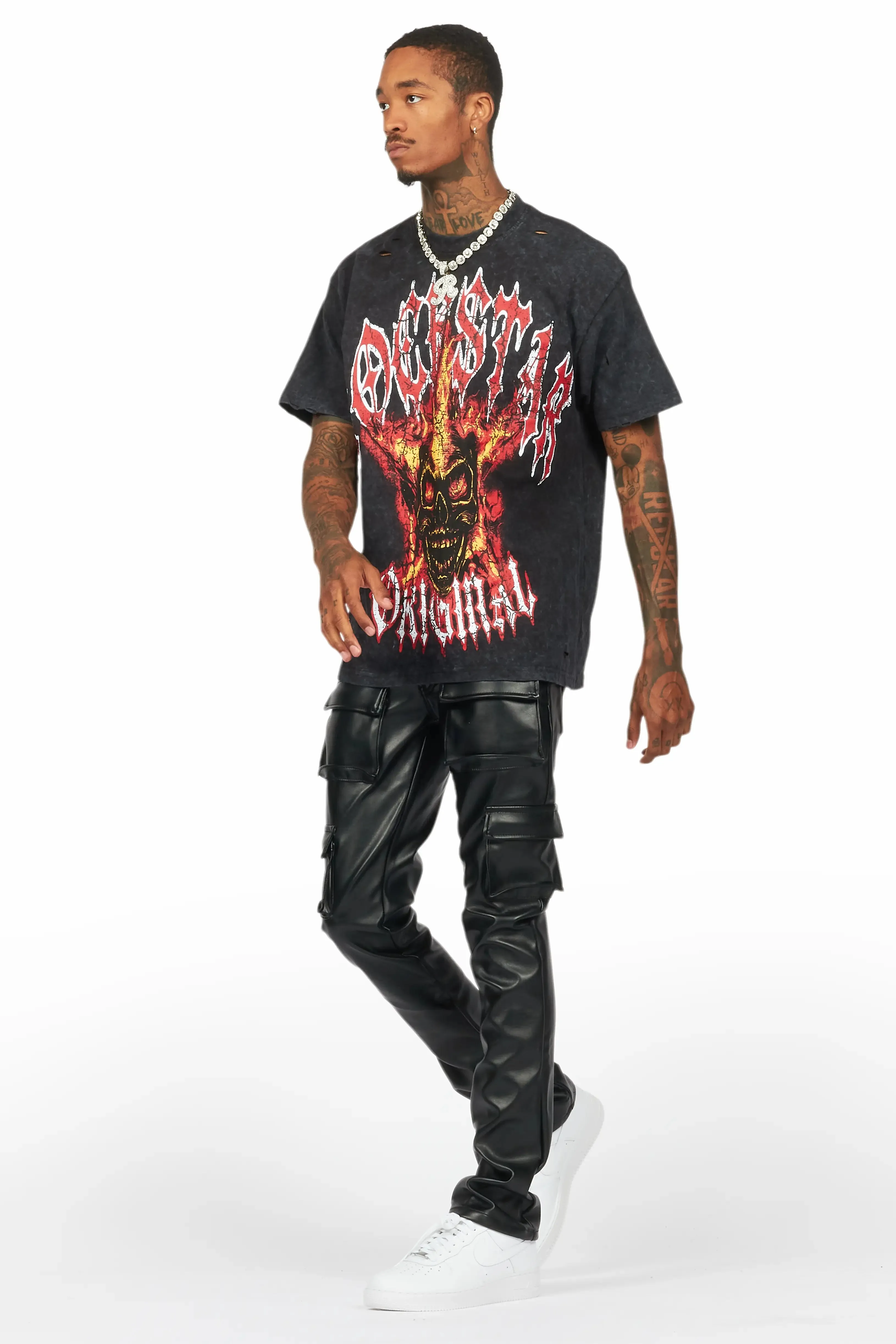 Kalvin Vintage Black Oversized Graphic T-Shirt sold by Rockstar Original product image thumbnail 5