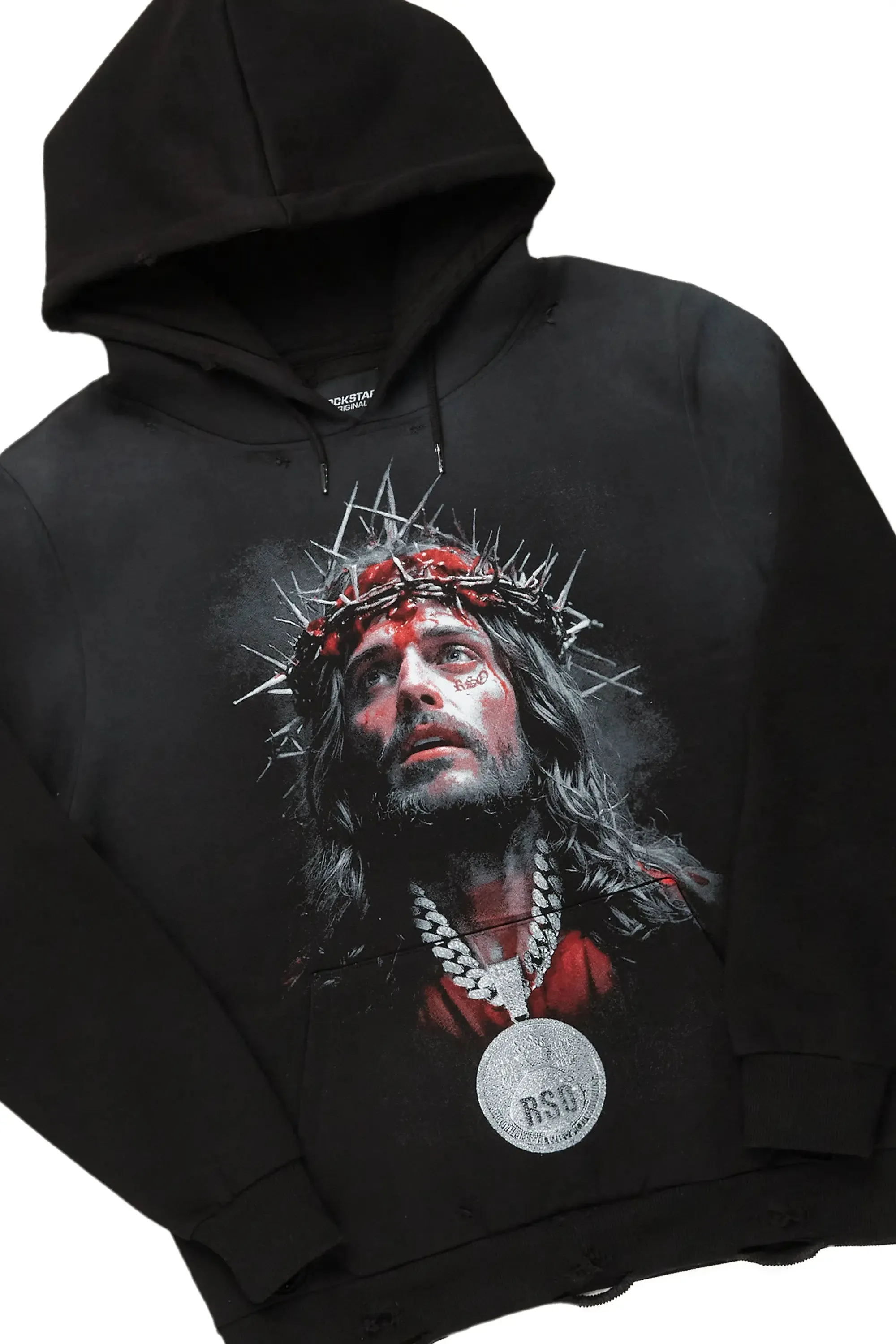 Amina Black Hoodie/Stacked Flare Jean Bundle sold by Rockstar Original product image thumbnail 2