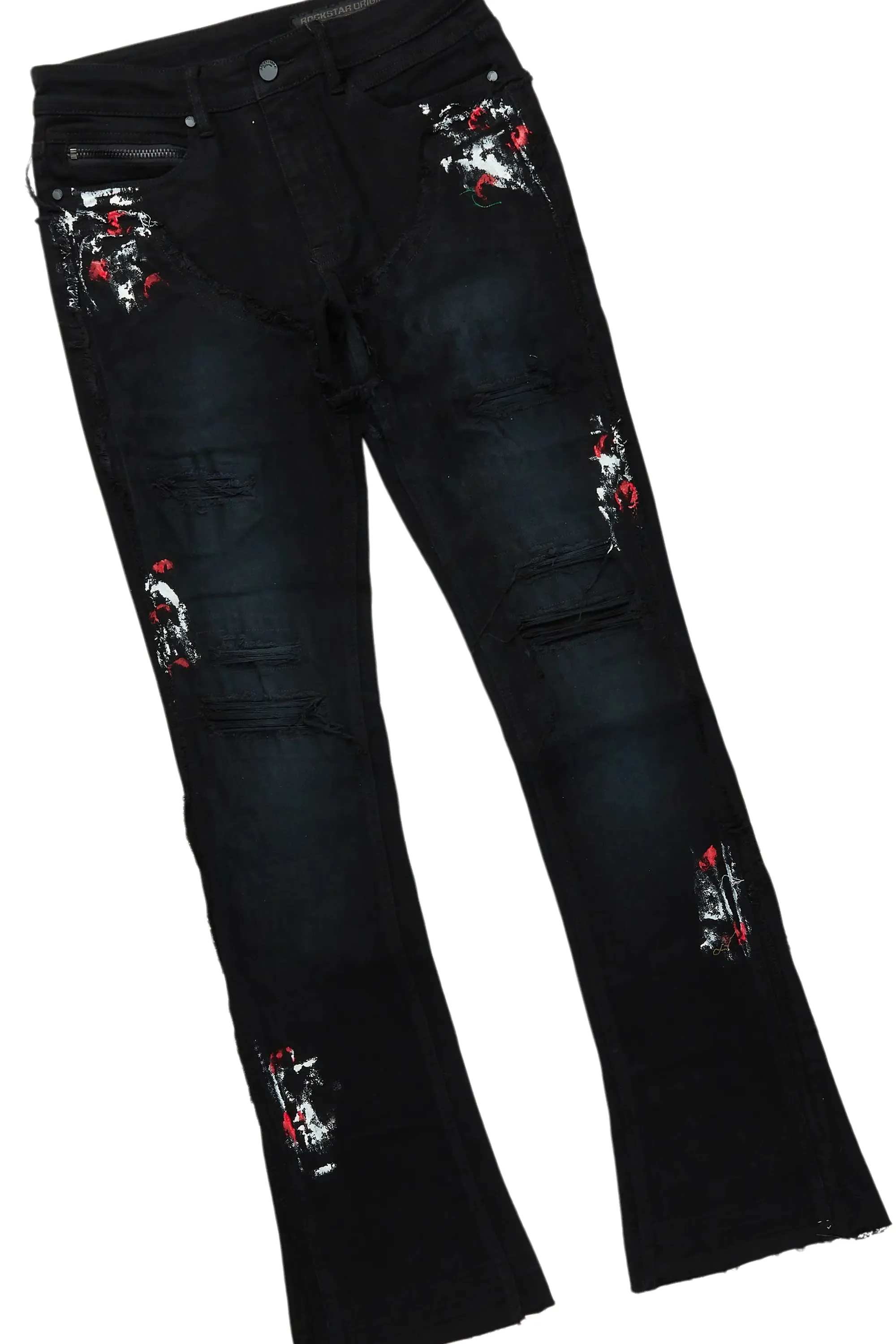 Amina Black Hoodie/Stacked Flare Jean Bundle sold by Rockstar Original product image thumbnail 3