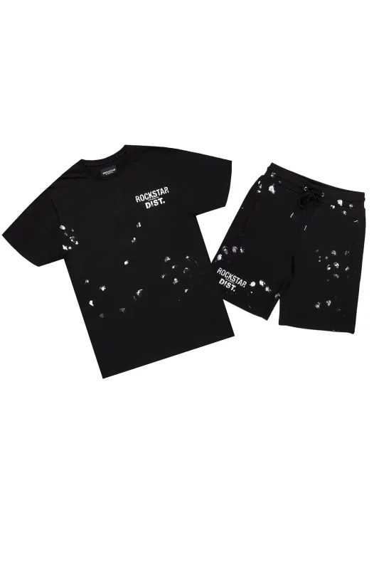 Lezaria Black T-Shirt Short Set sold by Rockstar Original