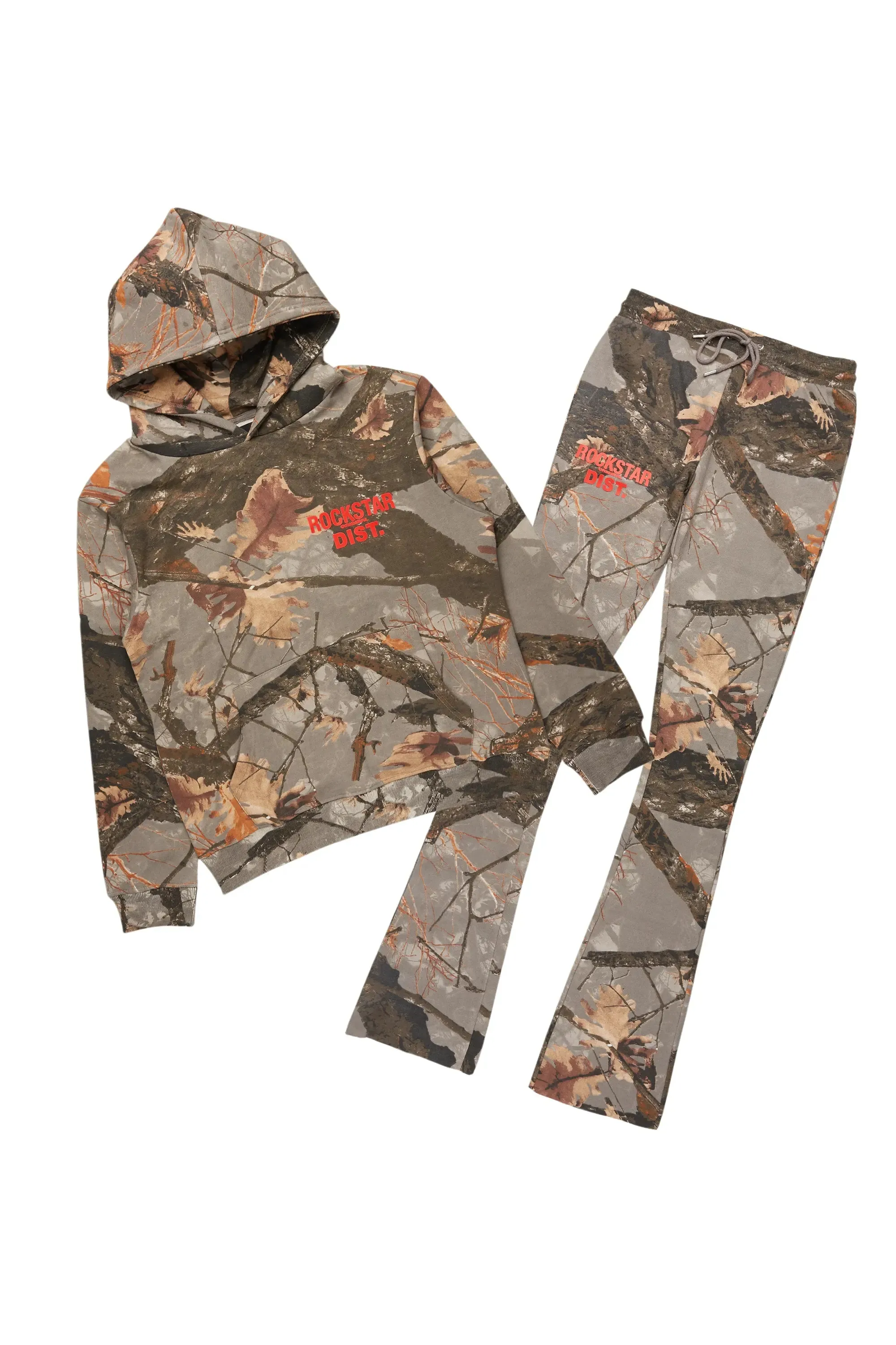 Tabby Beige Graphic Stacked Flare Track Set sold by Rockstar Original