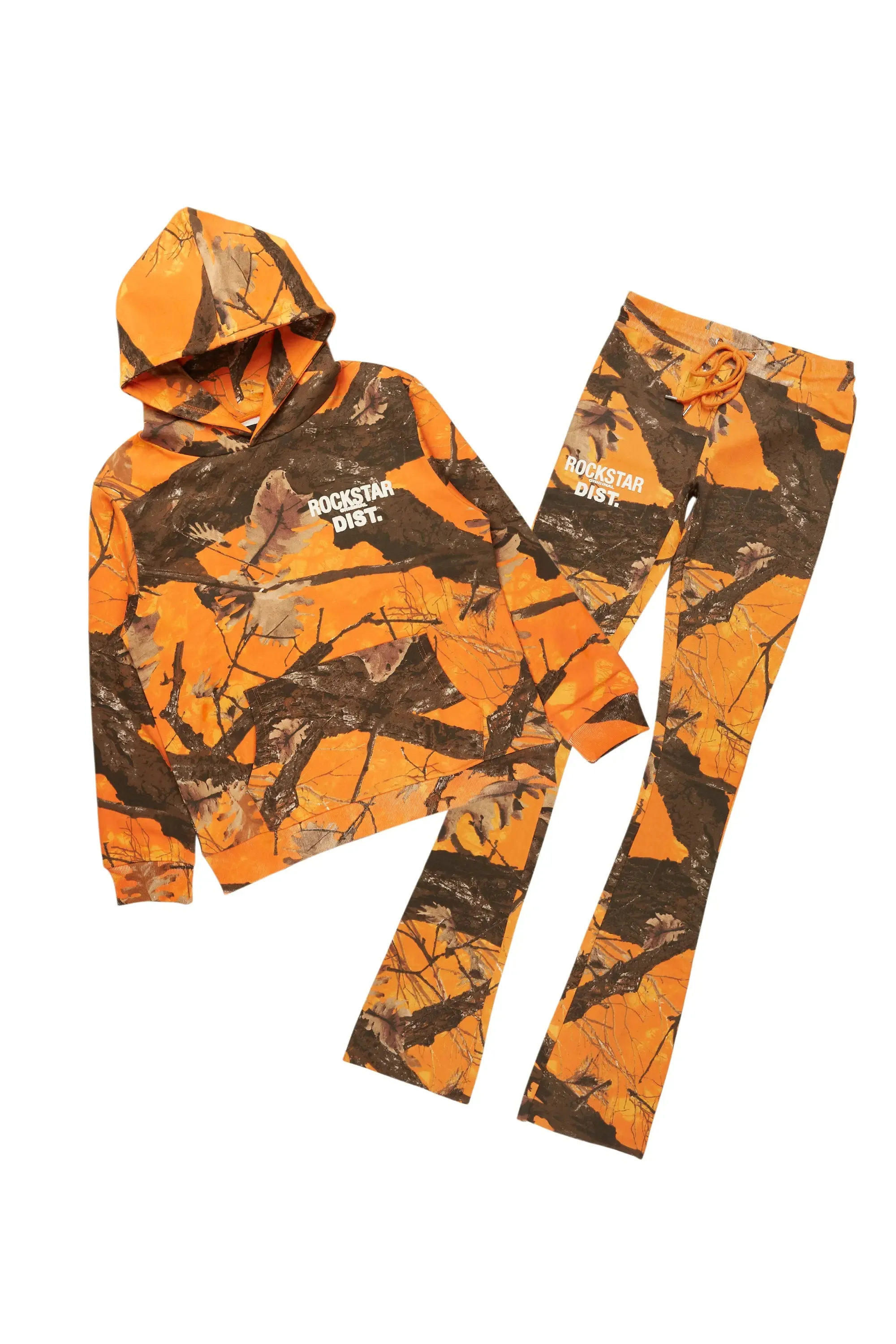 Tabby Orange Graphic Stacked Flare Track Set sold by Rockstar Original