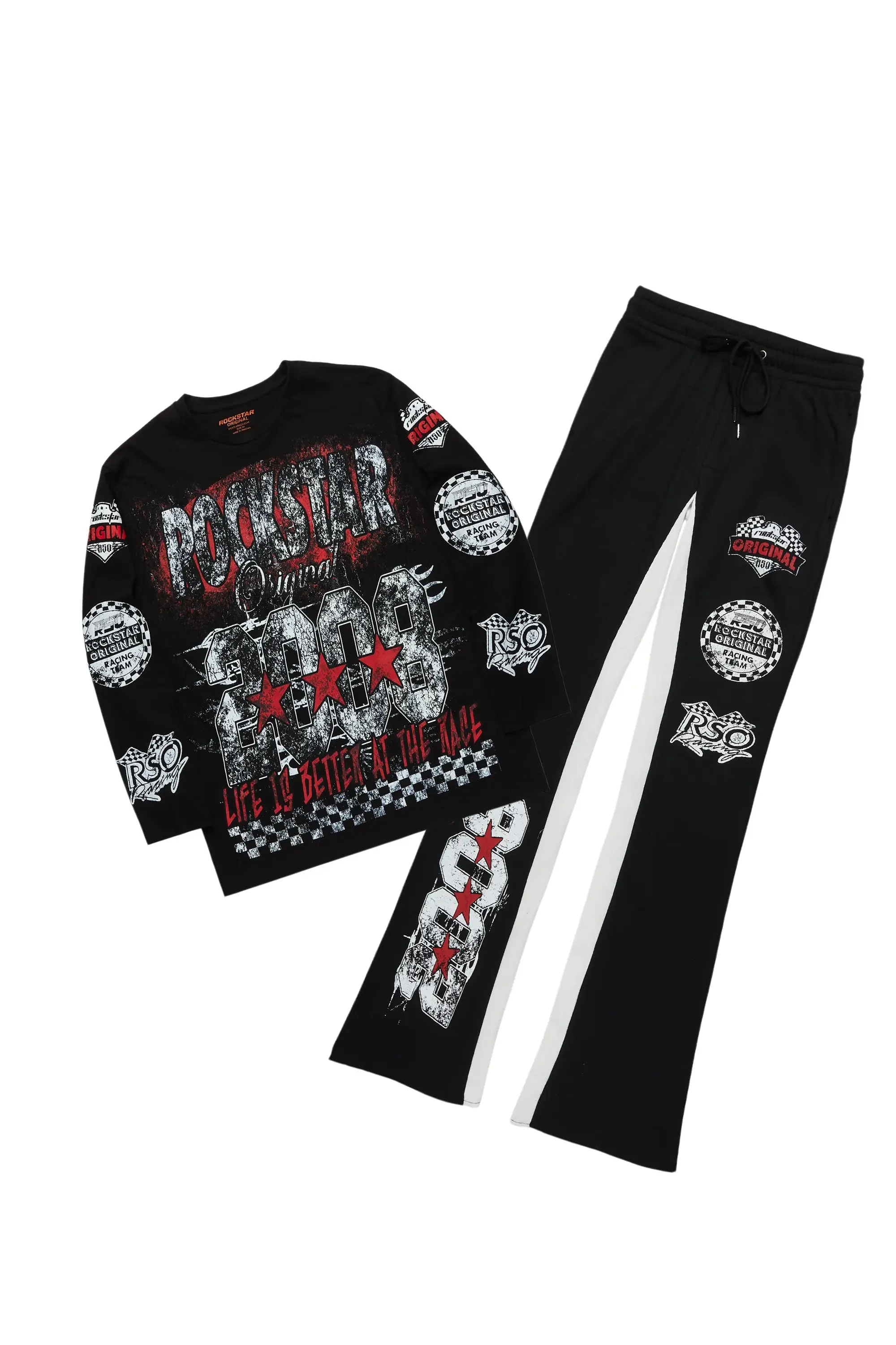 Racing Grung Black Long Sleeve T-Shirt/Baggy Pant Set sold by Rockstar Original