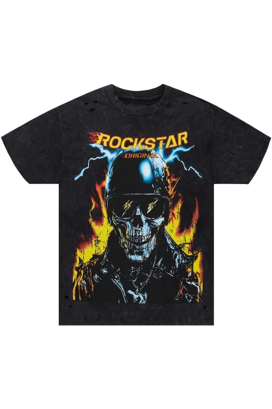 Jazzmyne Vintage Black Oversized T-Shirt sold by Rockstar Original