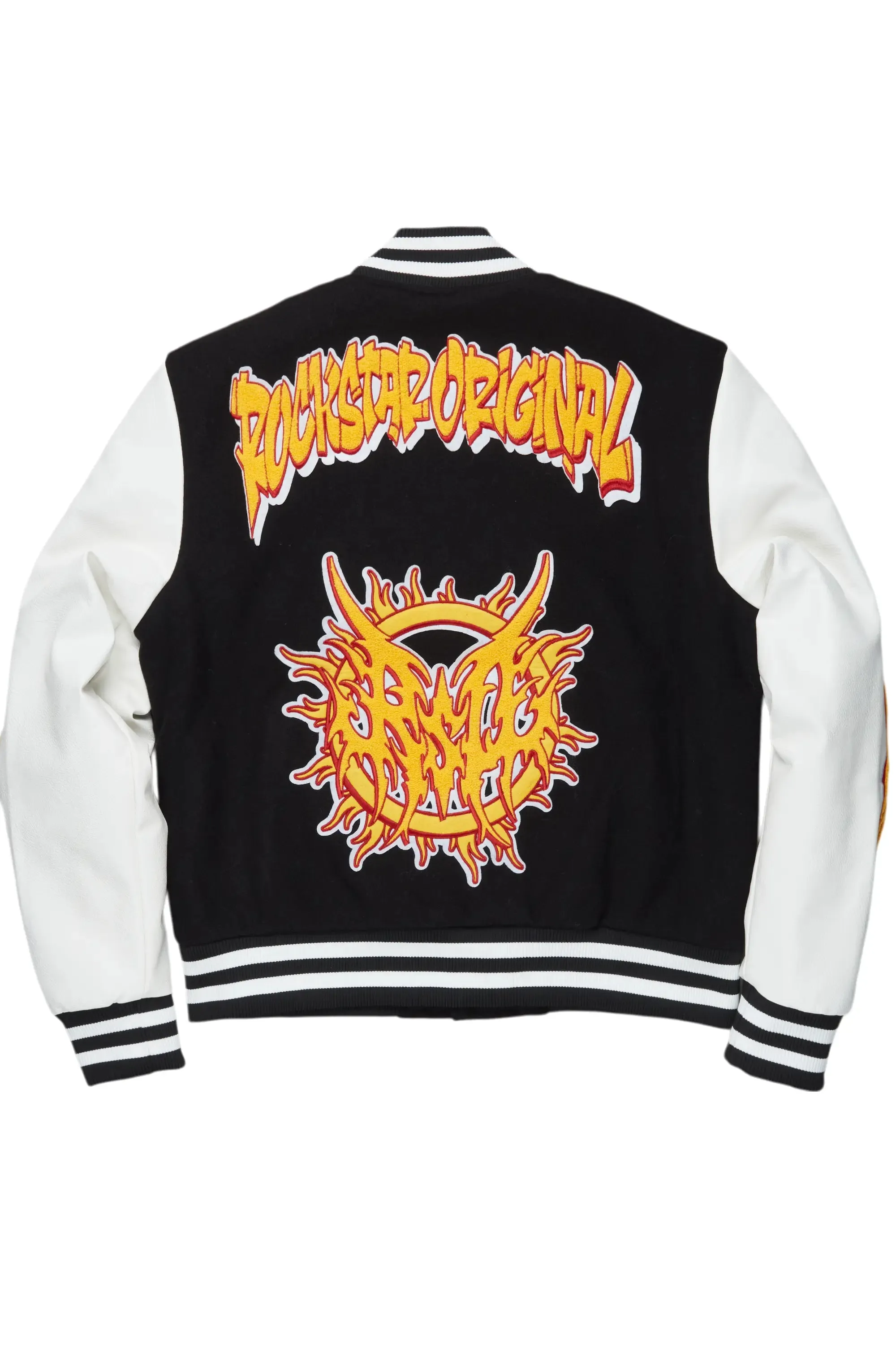 lonnesha Black Oversized Varsity Jacket sold by Rockstar Original product image thumbnail 4