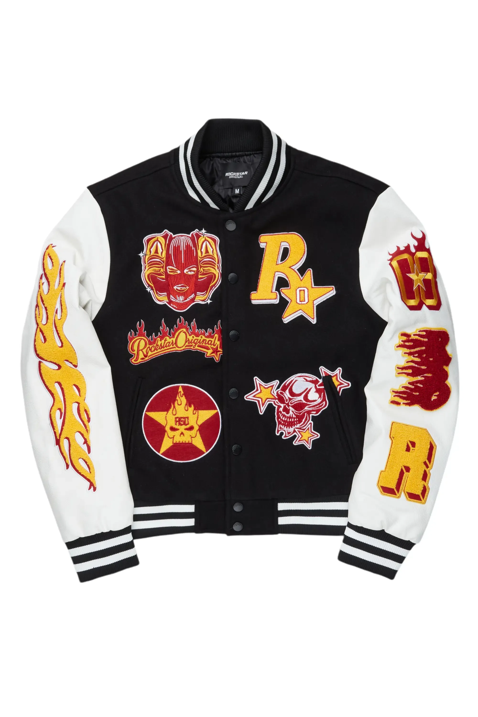 lonnesha Black Oversized Varsity Jacket sold by Rockstar Original