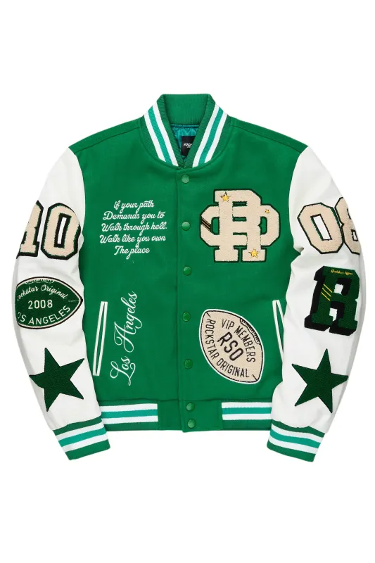 Adrienne Green Oversized Varsity Jacket sold by Rockstar Original