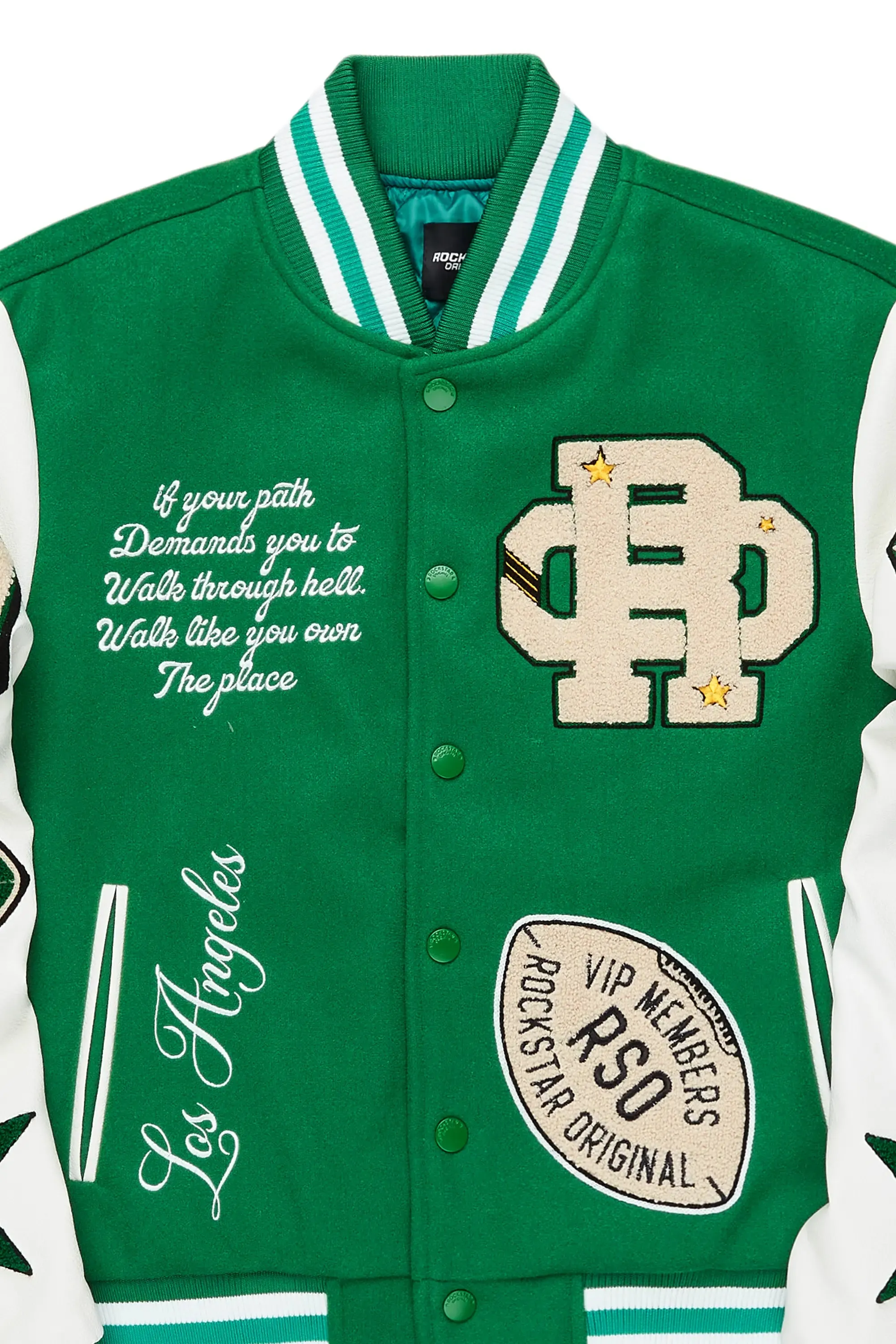 Adrienne Green Oversized Varsity Jacket sold by Rockstar Original product image thumbnail 3