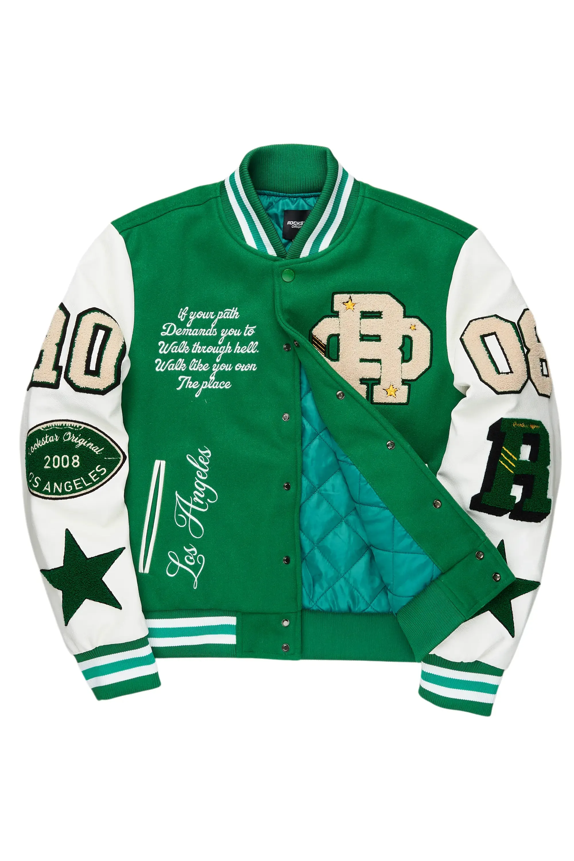Adrienne Green Oversized Varsity Jacket sold by Rockstar Original product image thumbnail 2