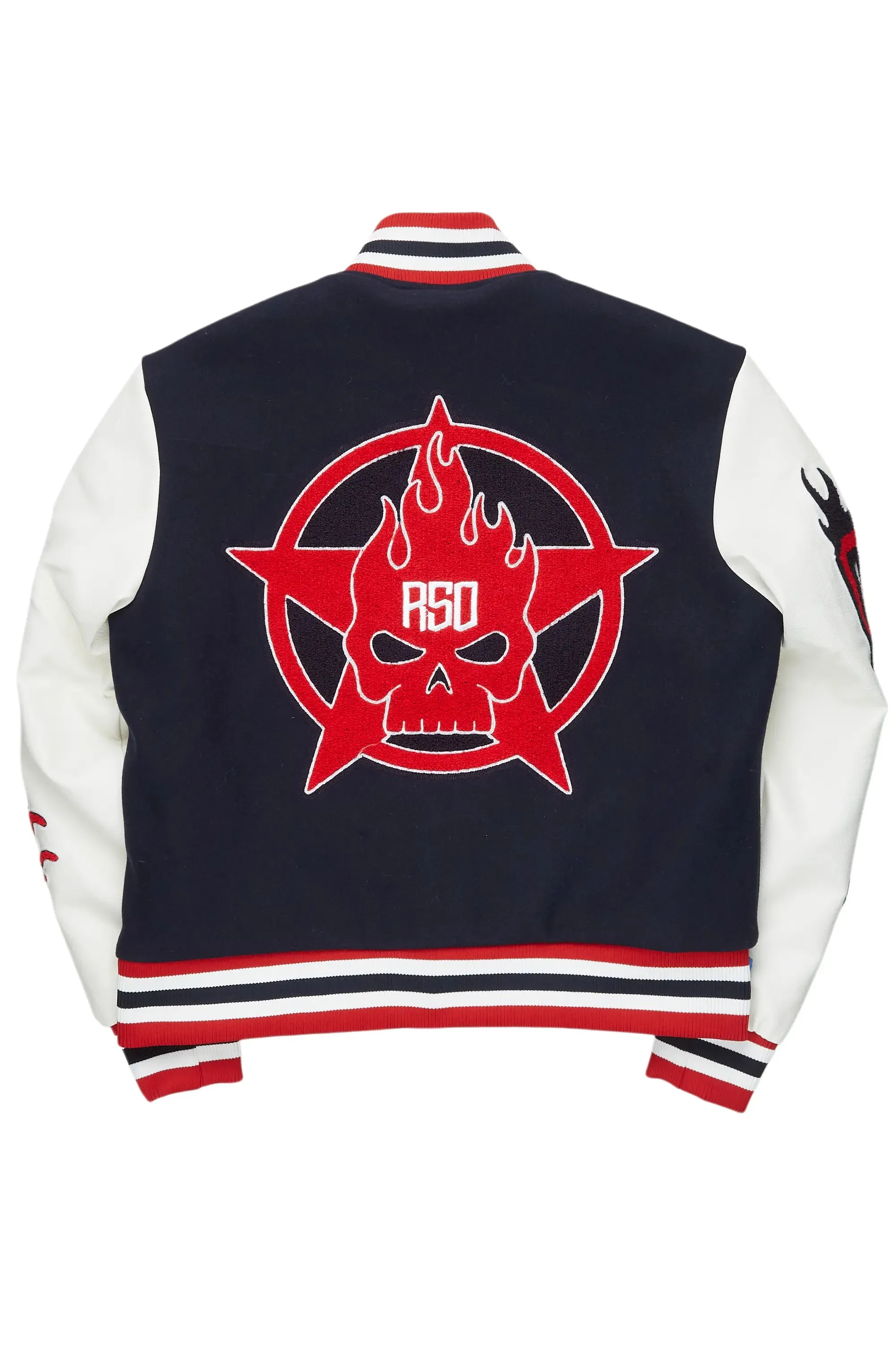 Sherniqua Navy Oversized Varsity Jacket sold by Rockstar Original product image thumbnail 4